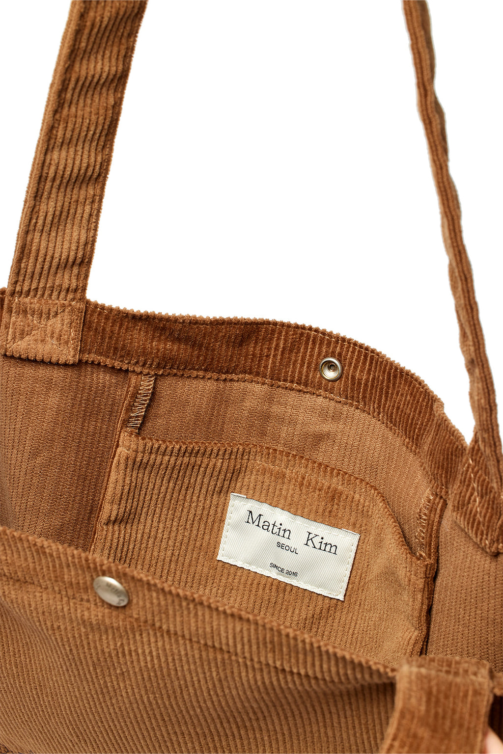 Matin Kim - Matin Corduroy Middle Ecobag (Brown) product image 3 | TRAB K-Fashion Australia
