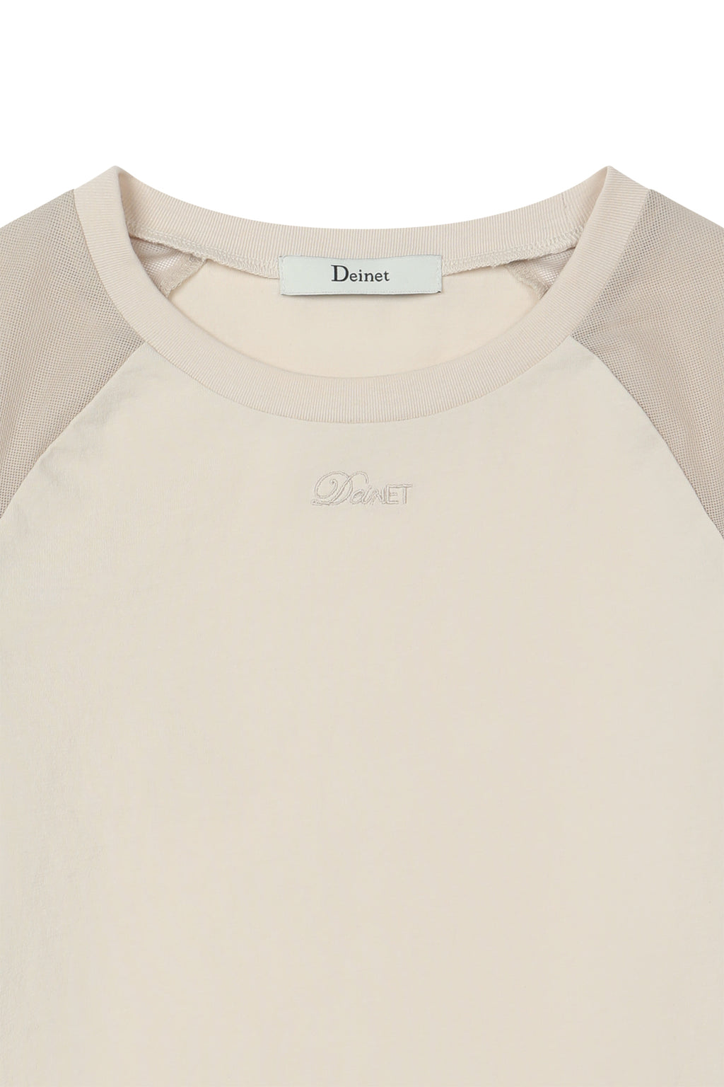 Deinet - Mesh Contrast Raglan Half Sleeve (Beige) product image 3 | TRAB K-Fashion Australia