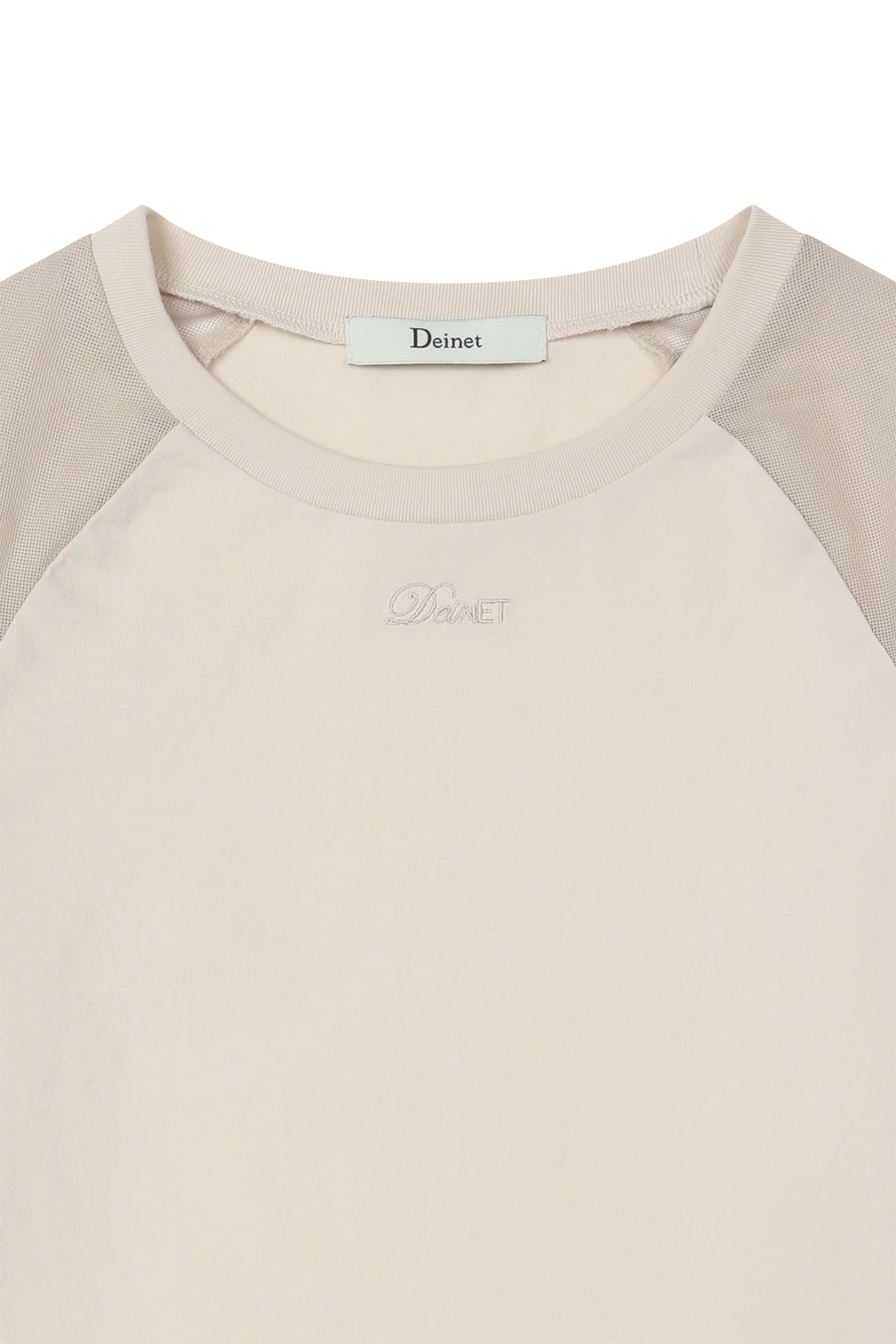 Deinet - Mesh Contrast Raglan Half Sleeve (Beige) product image 3 | TRAB K-Fashion Australia