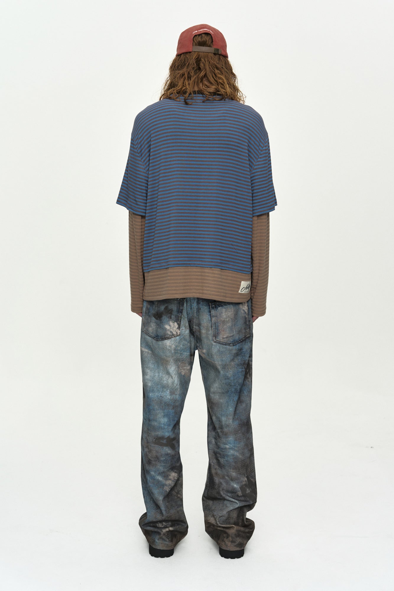 Andersson Bell - (essential) Heart Message Stripe Layered L/s T-Shirt (Essential) product image 5 | TRAB K-Fashion Australia