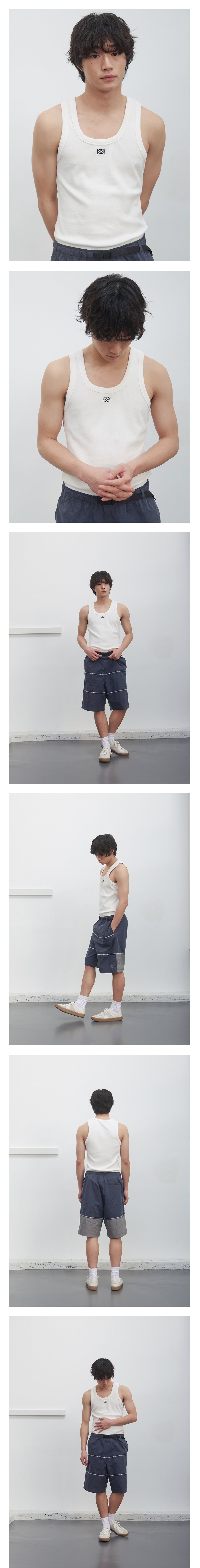 Kijun - Square-neck Tank Top (Off-White) product image 1 | TRAB K-Fashion Australia