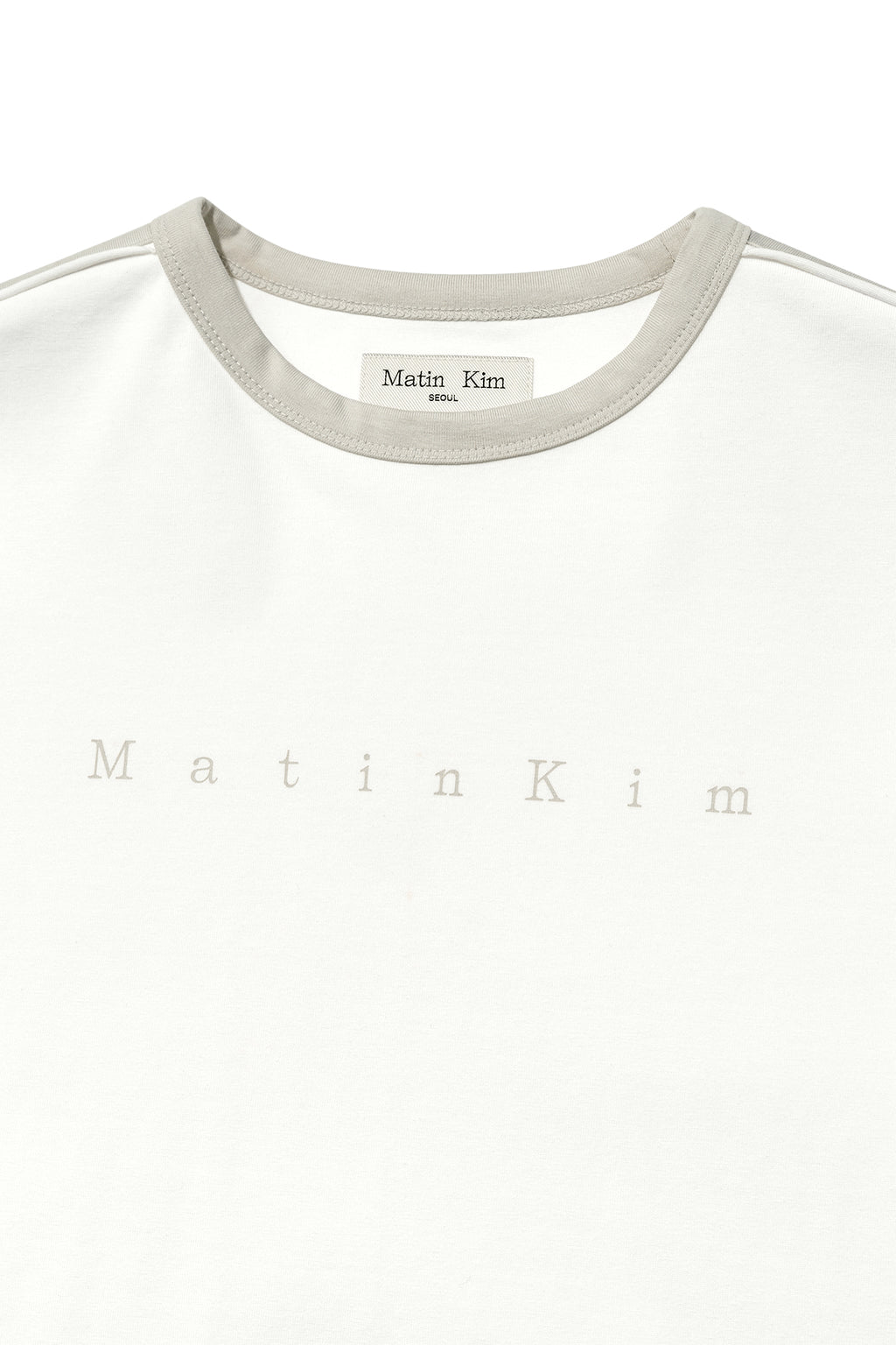 Matin Kim - Color Line Point Logo Top (White) product image 3 | TRAB K-Fashion Australia