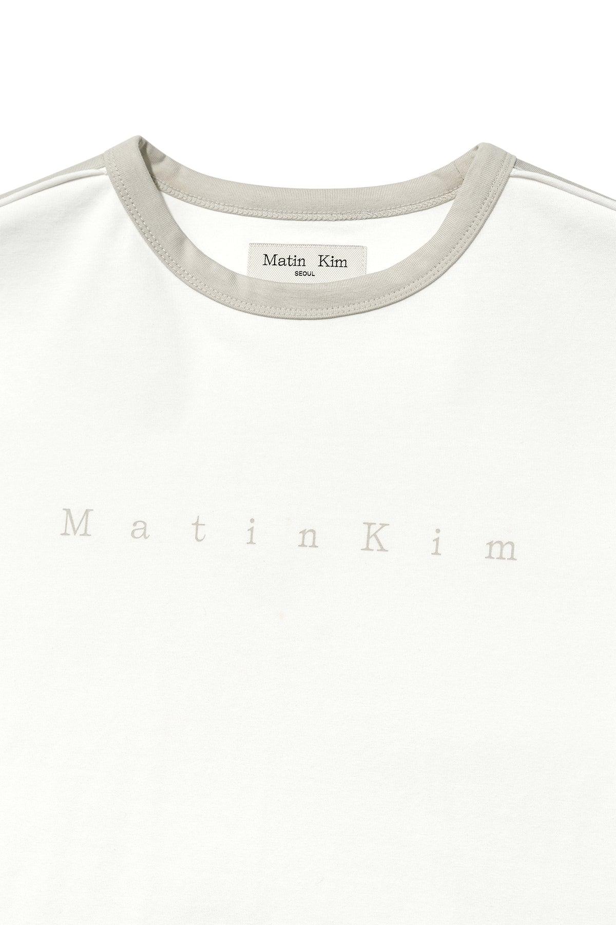 Matin Kim - Color Line Point Logo Top (White) product image 3 | TRAB K-Fashion Australia