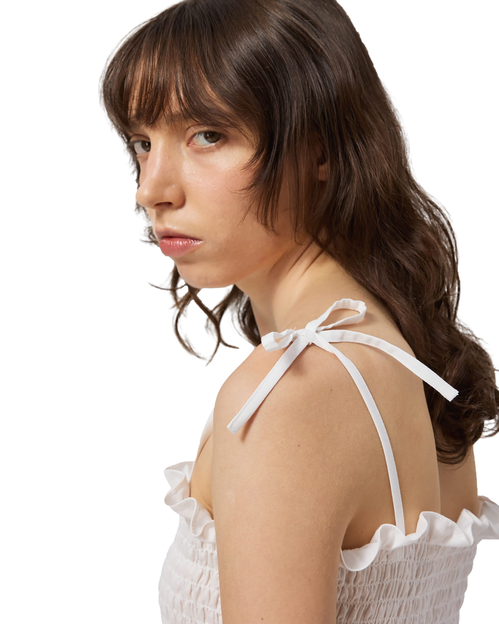 Kimhe Kim - Seersucker Smoked Top (White) product image 12 | TRAB K-Fashion Australia