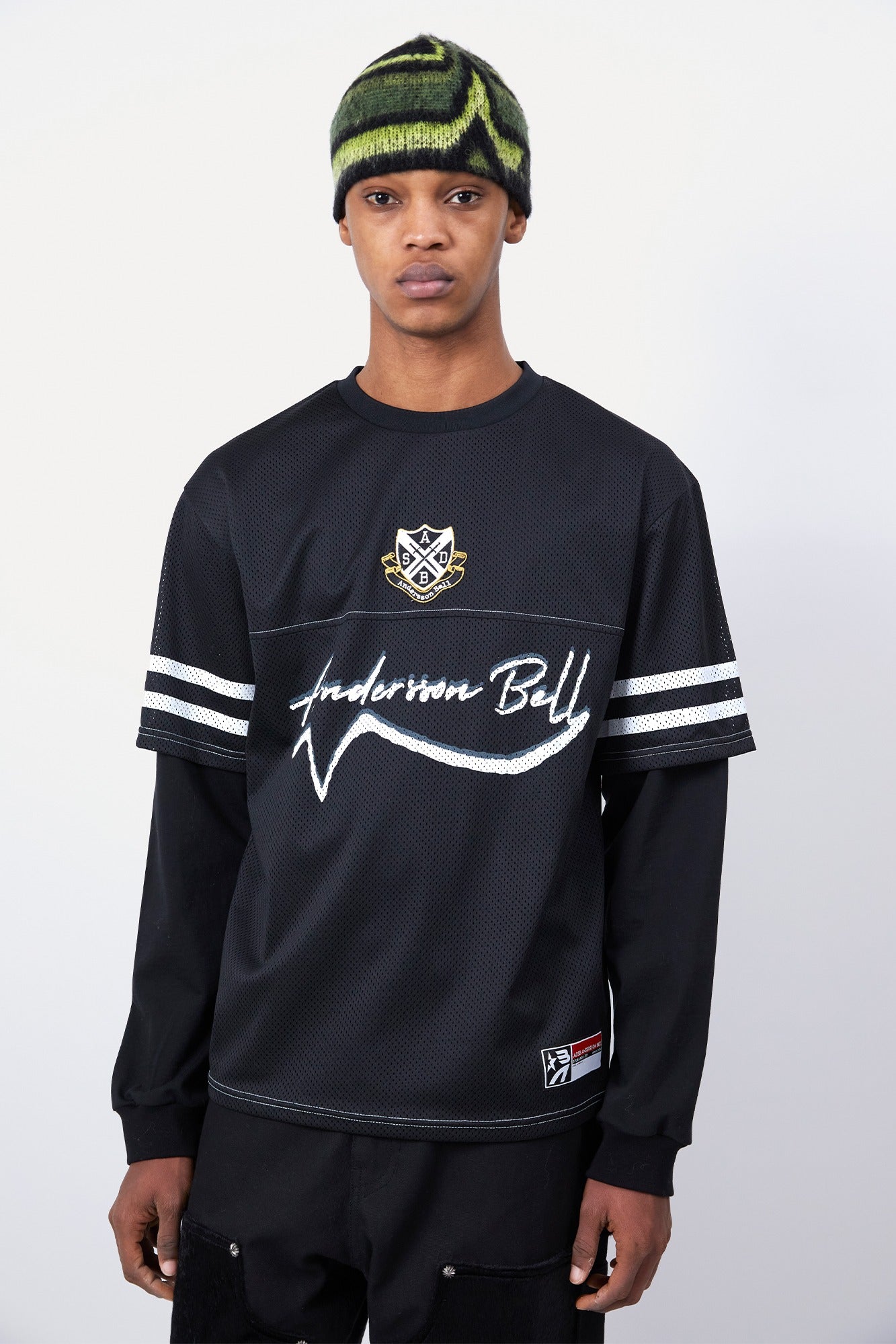 Andersson Bell - Football Layered Long Sleeve T-Shirt (Black) product image 1 | TRAB K-Fashion Australia