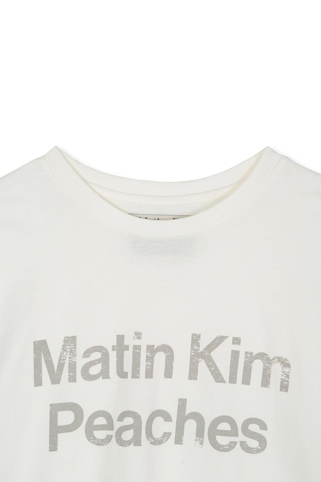 Matin Kim - Peaches Logo Graphic Top (White) product image 4 | TRAB K-Fashion Australia