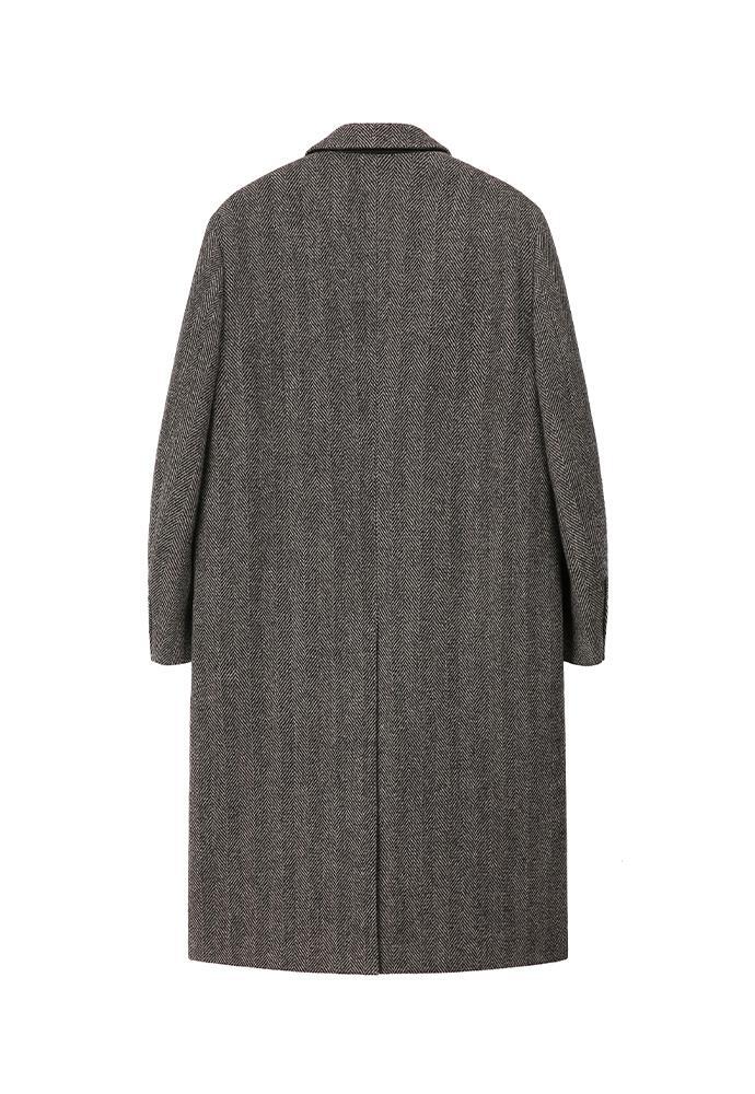 Art if acts - Leather Collar Double-Breasted Coat (Taupe) product image 9 | TRAB K-Fashion Australia