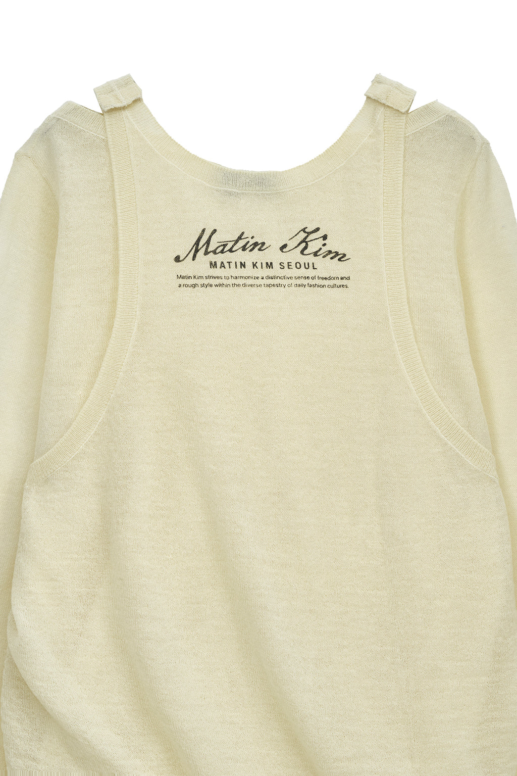 Matin Kim - Mohair Layered Knit Pullover (Light Yellow) product image 10 | TRAB K-Fashion Australia
