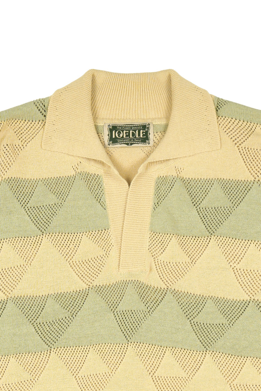 Ioedle - Split Stripe Short Sleeve Knit (Green) product image 5 | TRAB K-Fashion Australia