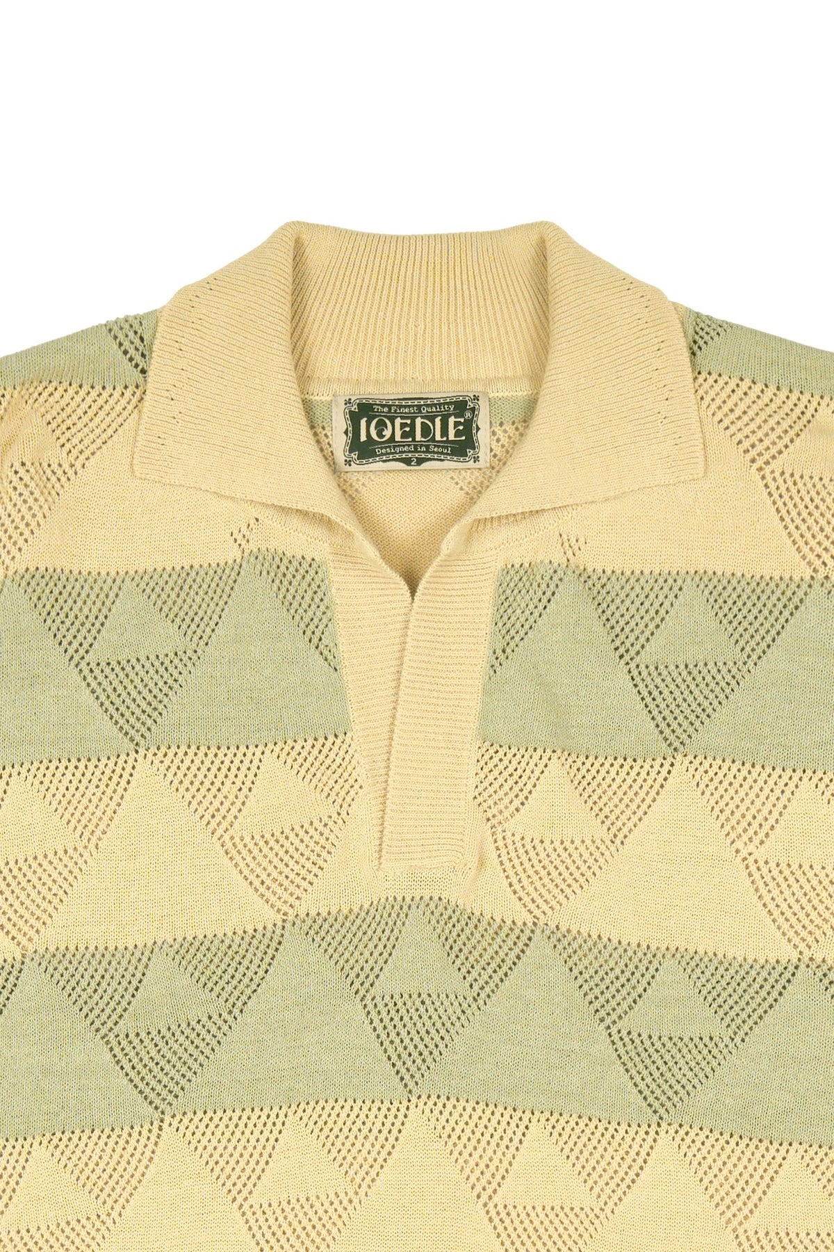 Ioedle - Split Stripe Short Sleeve Knit (Green) product image 5 | TRAB K-Fashion Australia