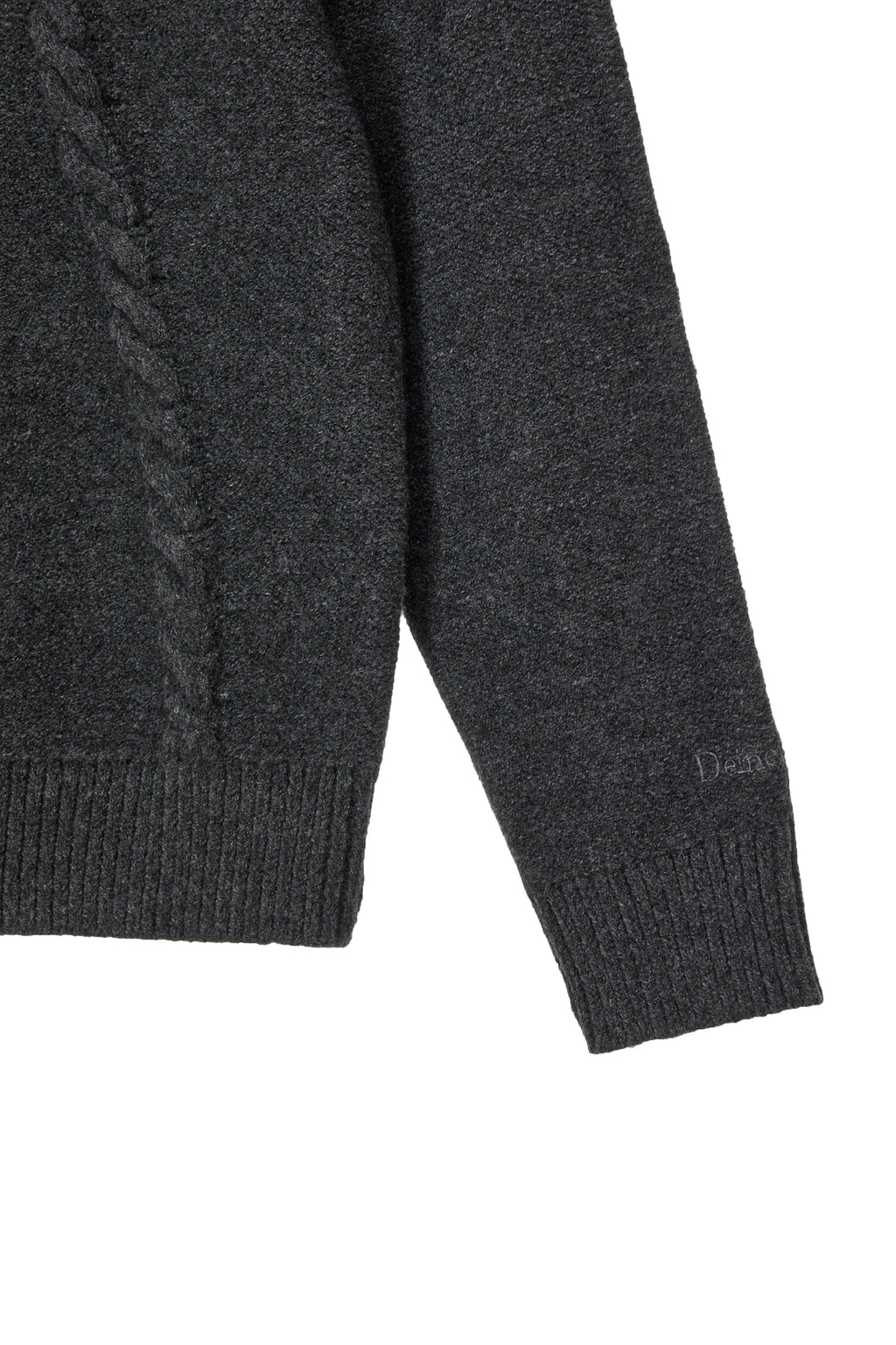 Deinet - Button High-Neck Twist Knit (Charcoal) product image 5 | TRAB K-Fashion Australia