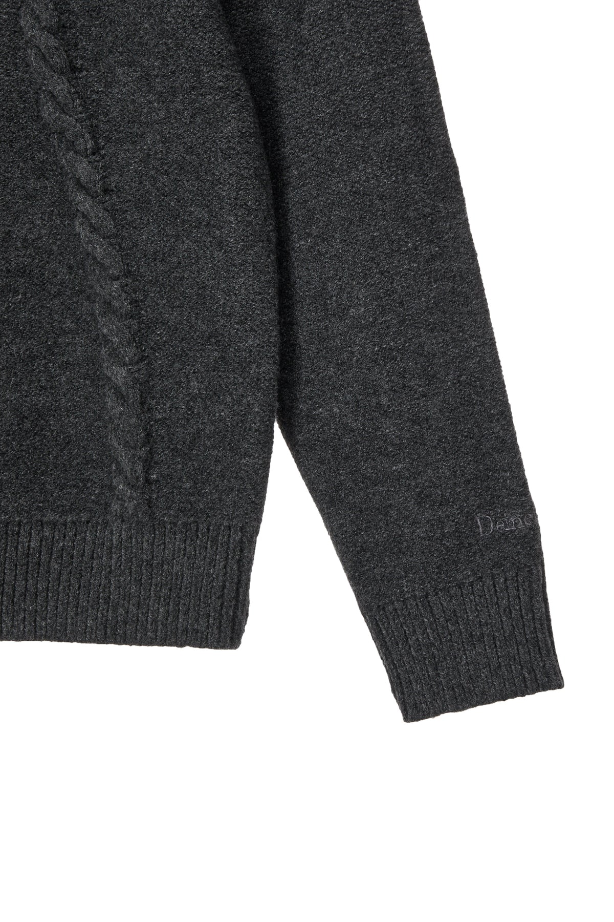 Deinet - Button High-Neck Twist Knit (Charcoal) product image 5 | TRAB K-Fashion Australia