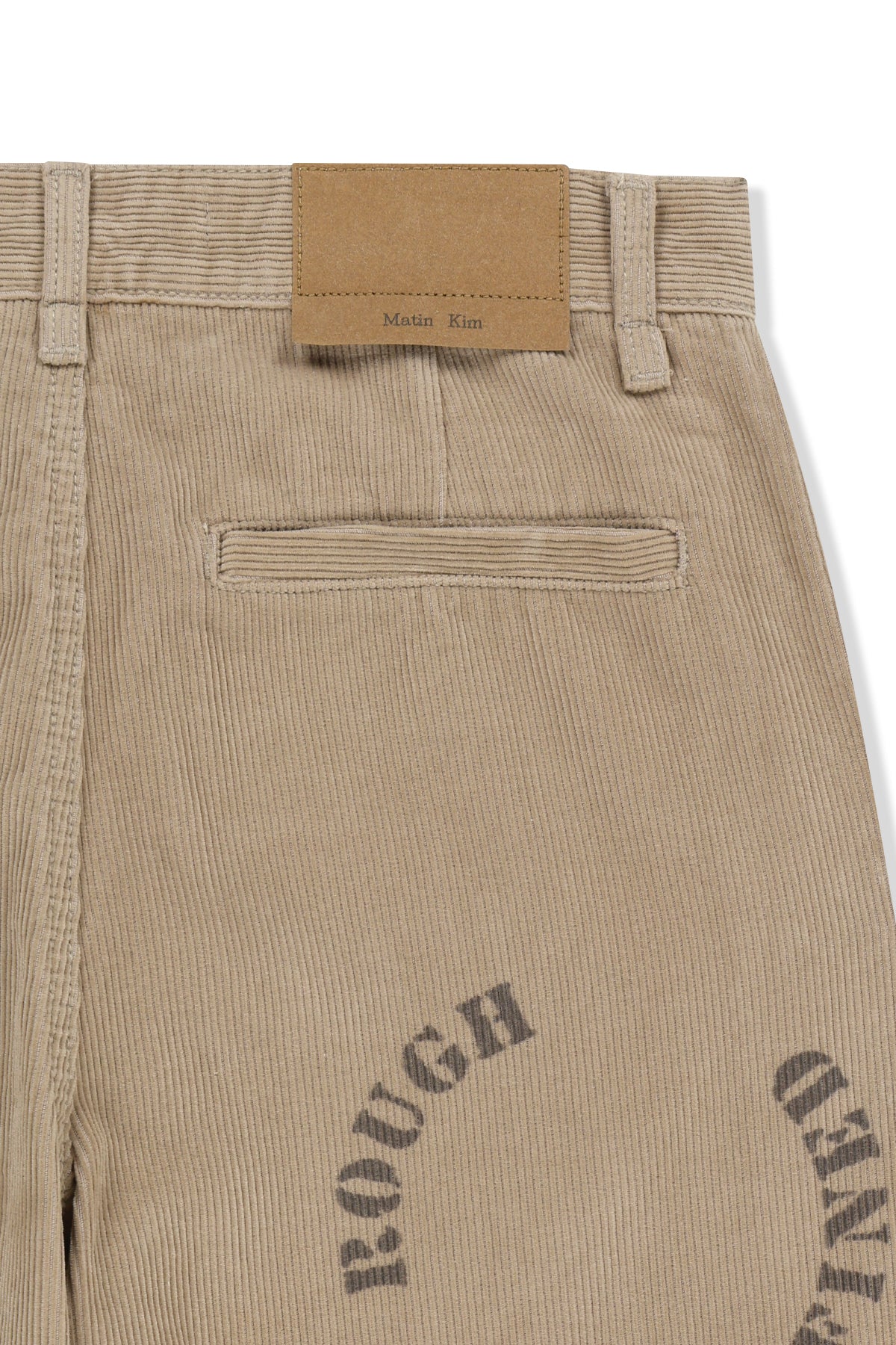 Matin Kim - Matin Graphic Corduroy Pants (Beige) product image 5 | TRAB K-Fashion Australia