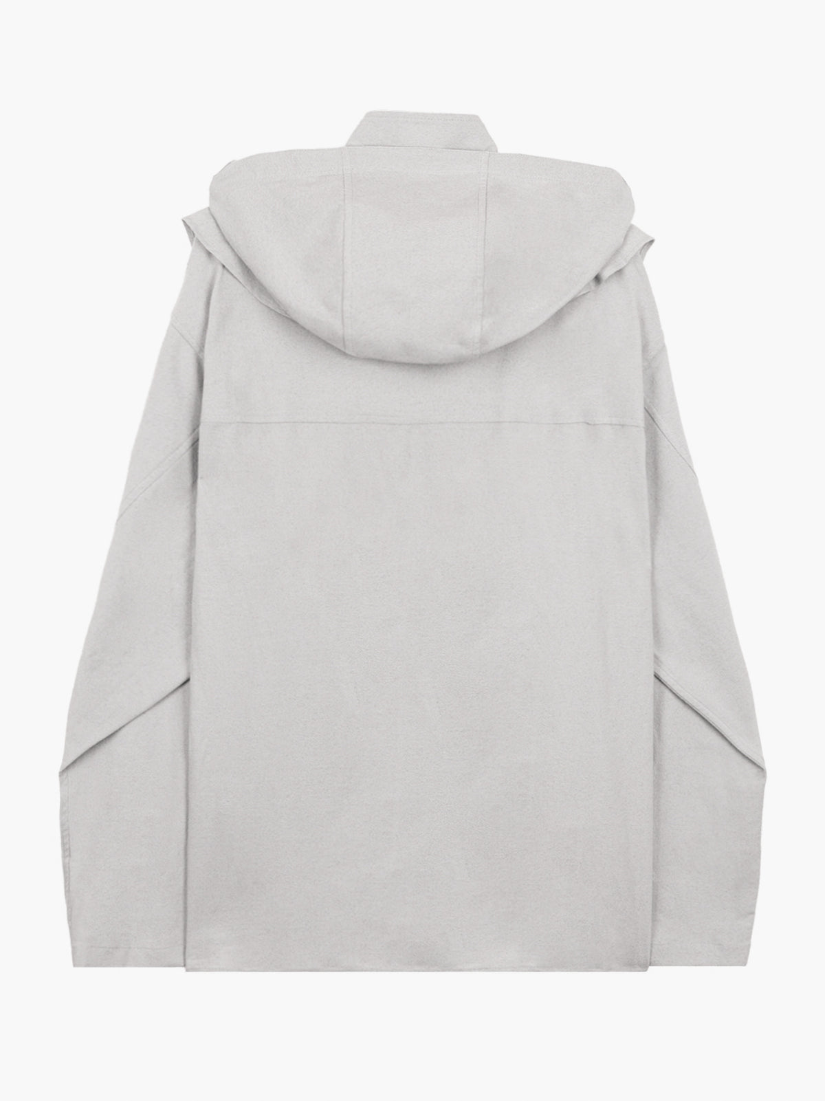 Jiyong Kim - Hooded Layered Zip-Up Shirt (Off-White) product image 9 | TRAB K-Fashion Australia