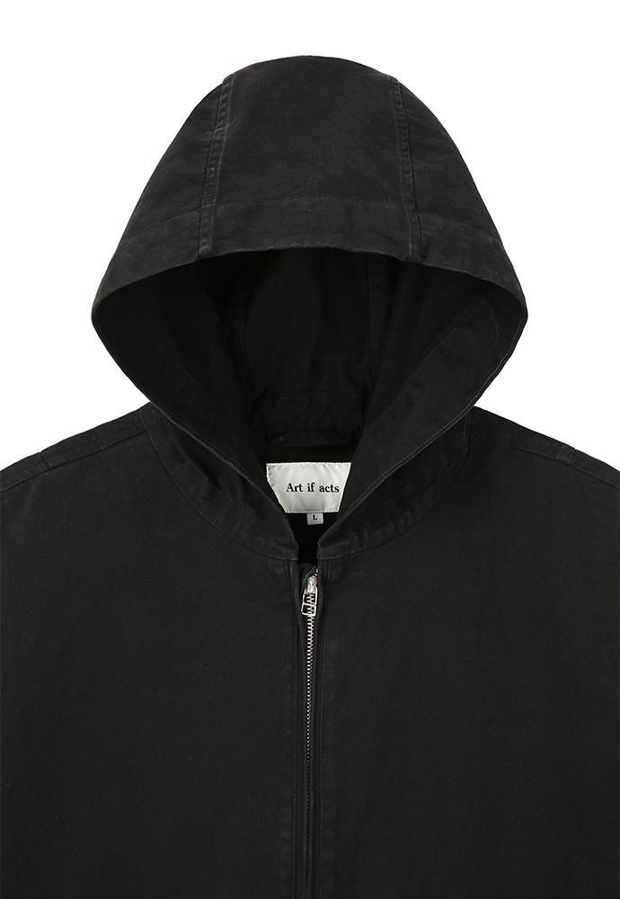 Art if acts - Cotton Hood Zip-up (Vintage Black) product image 8 | TRAB K-Fashion Australia