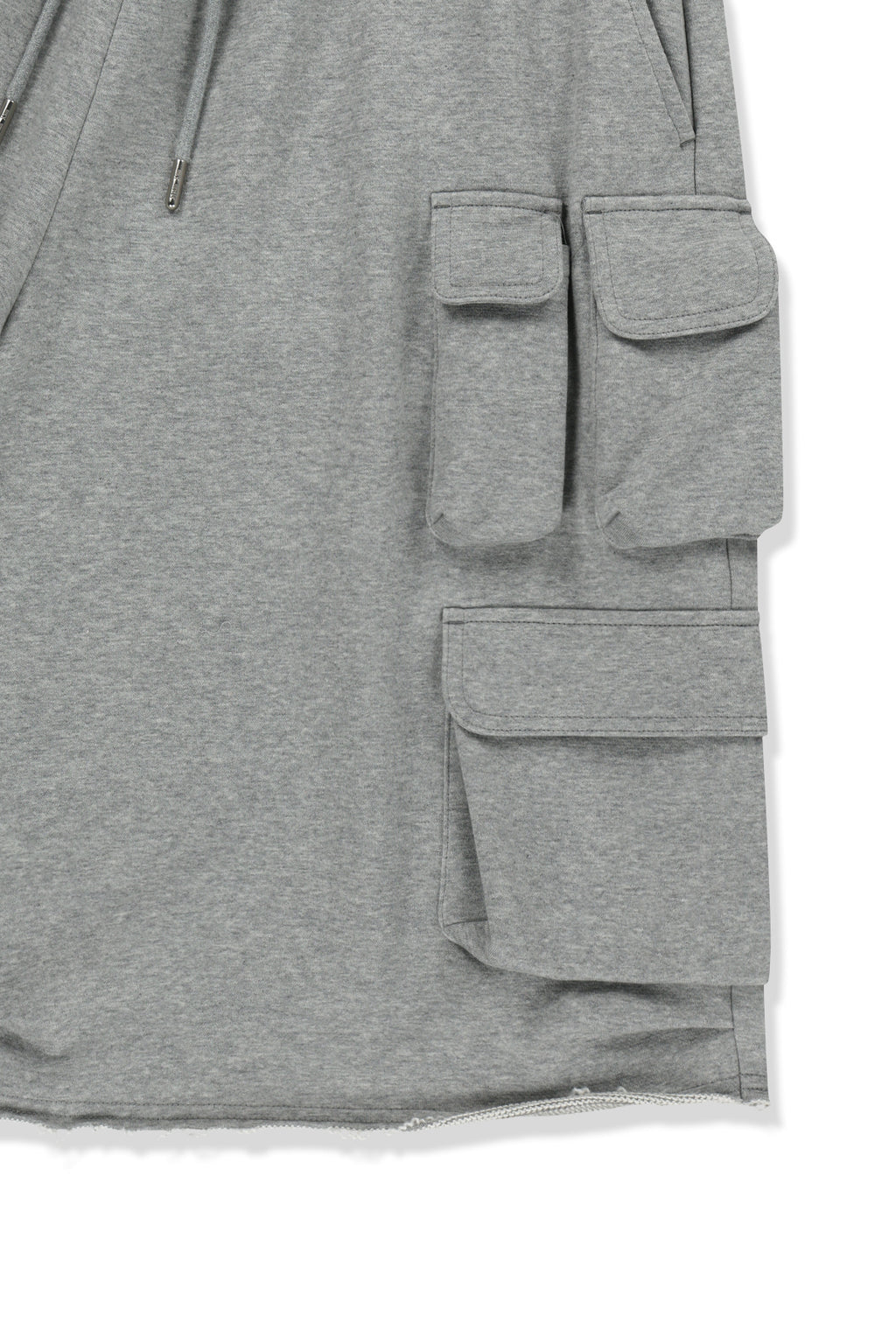 Matin Kim - Terry Utility Pocket Bermuda Pants (Grey) product image 4 | TRAB K-Fashion Australia