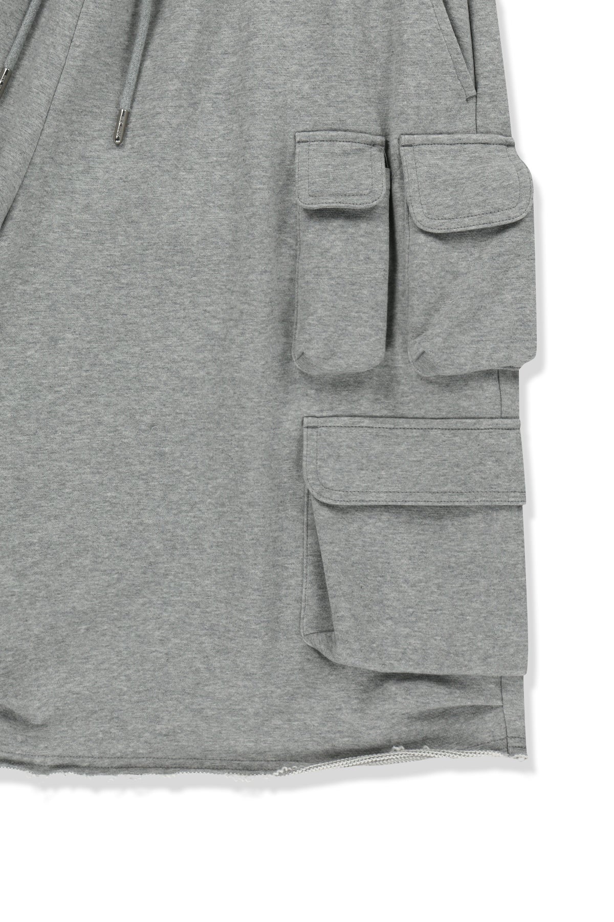 Matin Kim - Terry Utility Pocket Bermuda Pants (Grey) product image 4 | TRAB K-Fashion Australia