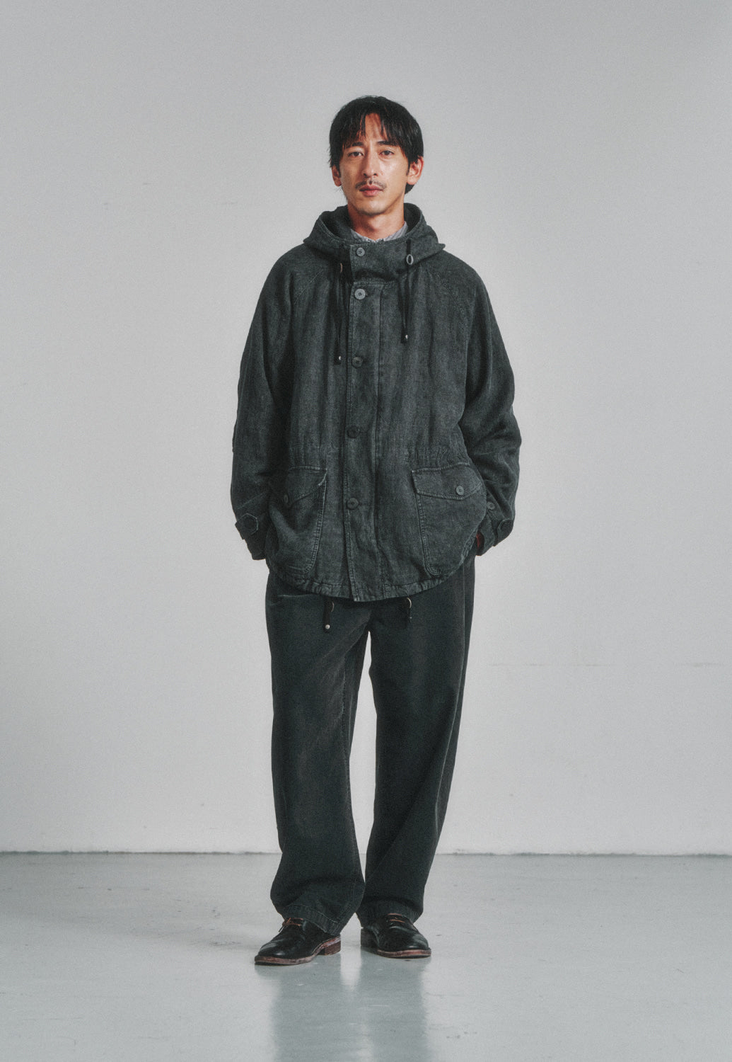Art if acts - Linen Military Parka (Black) product image 5 | TRAB K-Fashion Australia