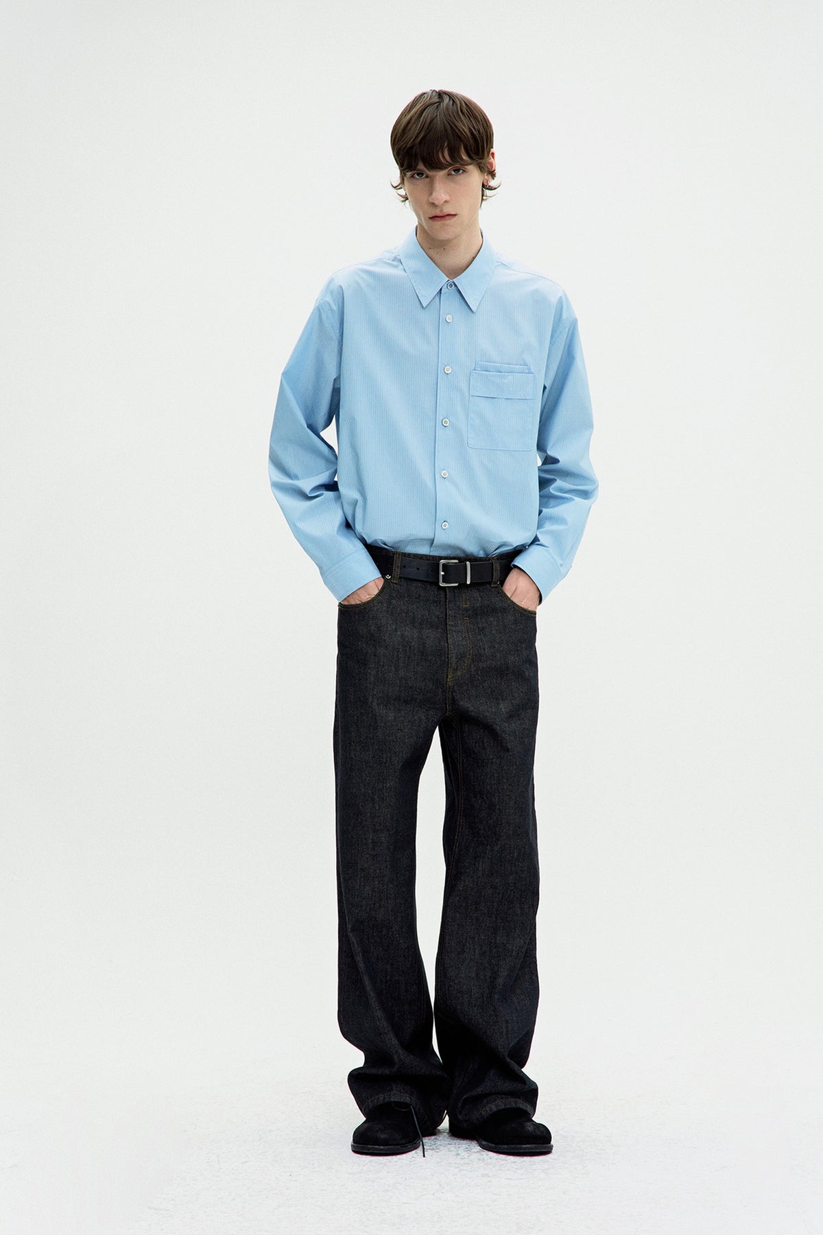 Coor - Vintage Finish Cow Leather Belt (Black) product image 3 | TRAB K-Fashion Australia