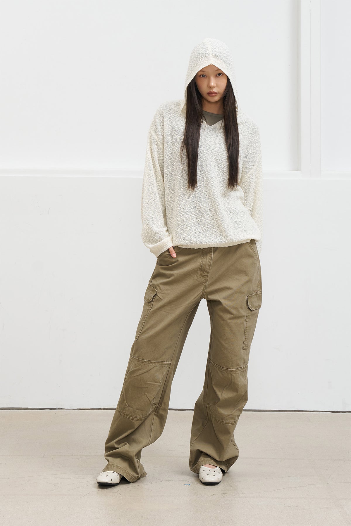 Deinet - Vintage Washed Cargo Pants (Beige) product image 5 | TRAB K-Fashion Australia