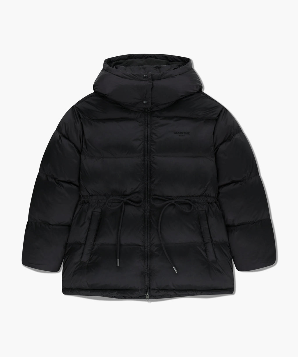Marithe & Francois Girbaud - Waist String Mid Down Jacket (Black) product image 6 | TRAB K-Fashion Australia