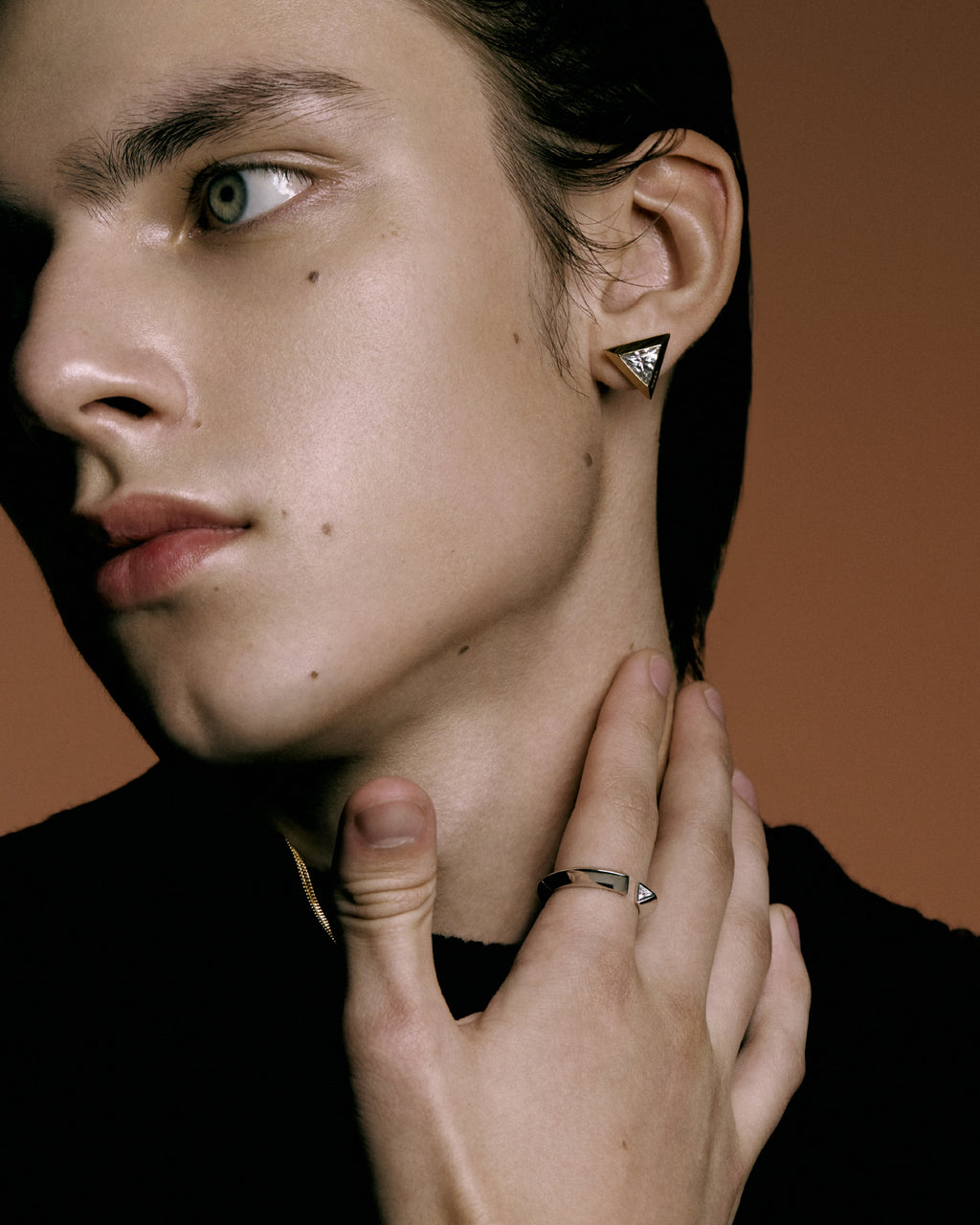 Numbering - Inverted Triangle Stud Earrings #3195 product image 4 | TRAB K-Fashion Australia
