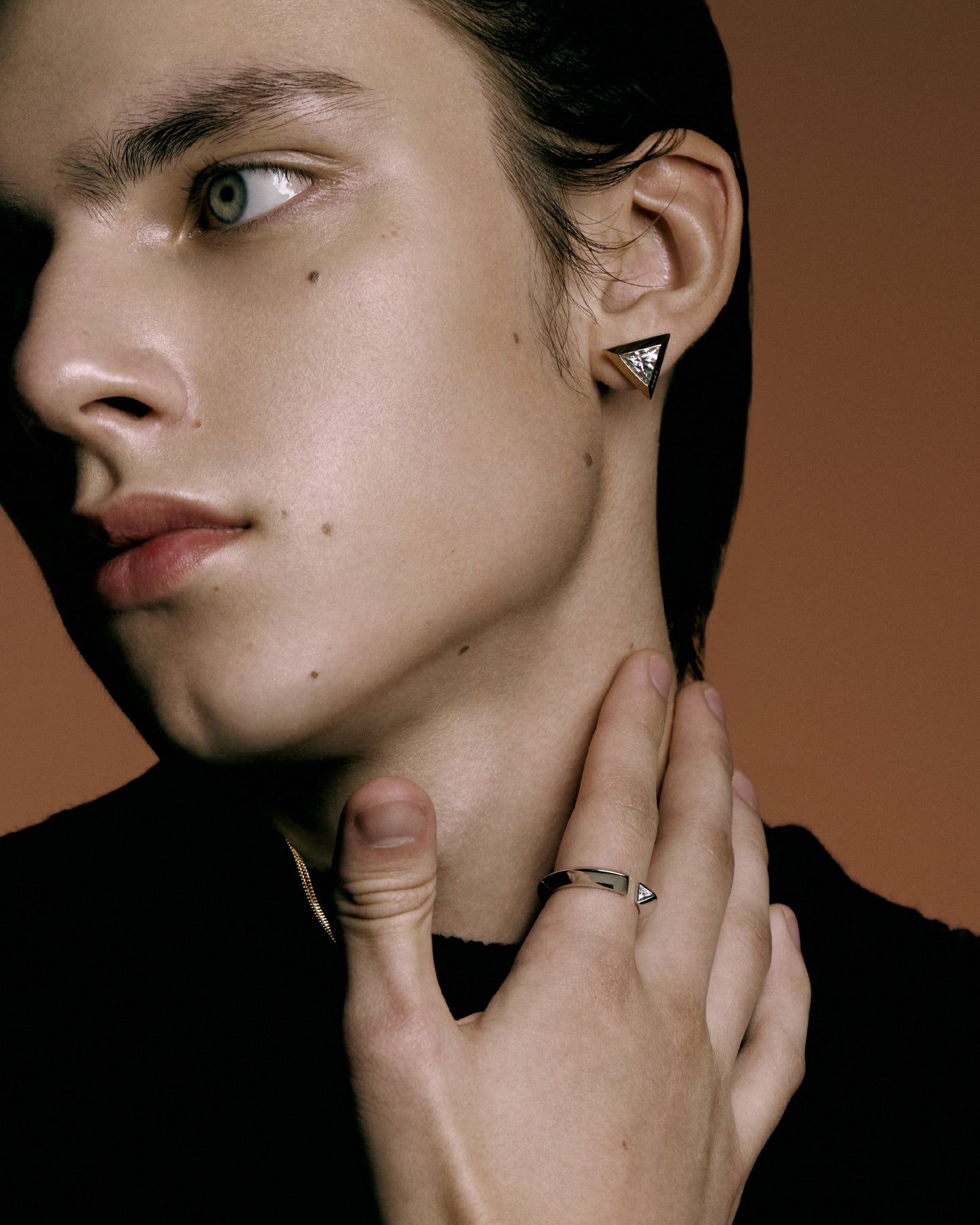 Numbering - Inverted Triangle Stud Earrings #3195 product image 4 | TRAB K-Fashion Australia