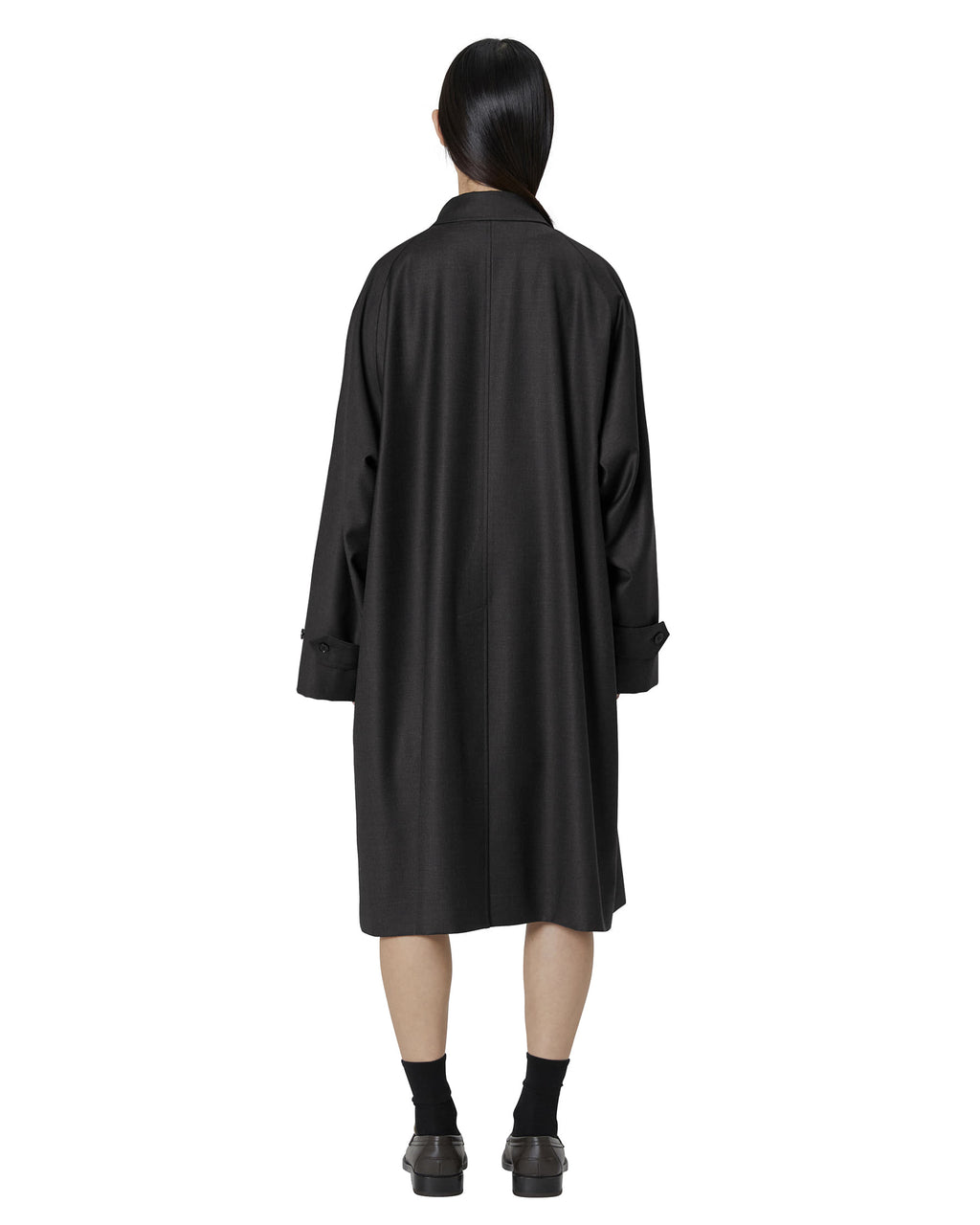 Brownyard - Wool Balmacaan Coat (Charcoal) product image 2 | TRAB K-Fashion Australia