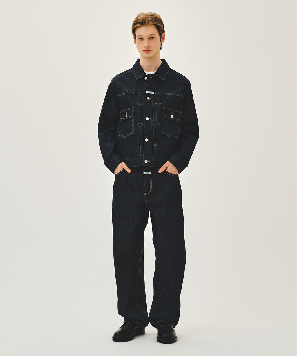 Marithe & Francois Girbaud - Selvage Denim Trucker Jacket (Indigo) product image 5 | TRAB K-Fashion Australia