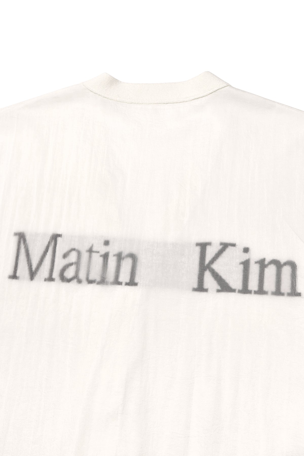 Matin Kim - Back Logo See Through Cardigan (Ivory) product image 4 | TRAB K-Fashion Australia