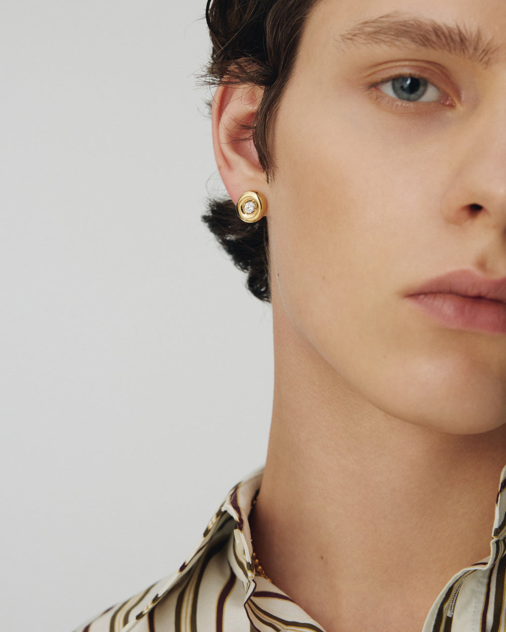 Numbering - Oval Solitaire Earrings with Dimensional Frames #3301 product image 1 | TRAB K-Fashion Australia
