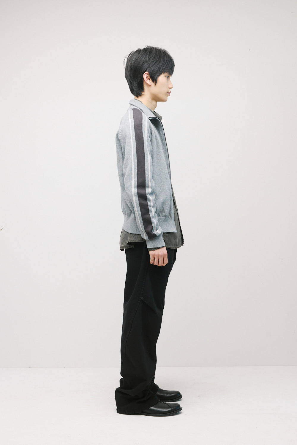Hatchingroom - Track Zip Knit Cardigan (Grey) product image 5 | TRAB K-Fashion Australia