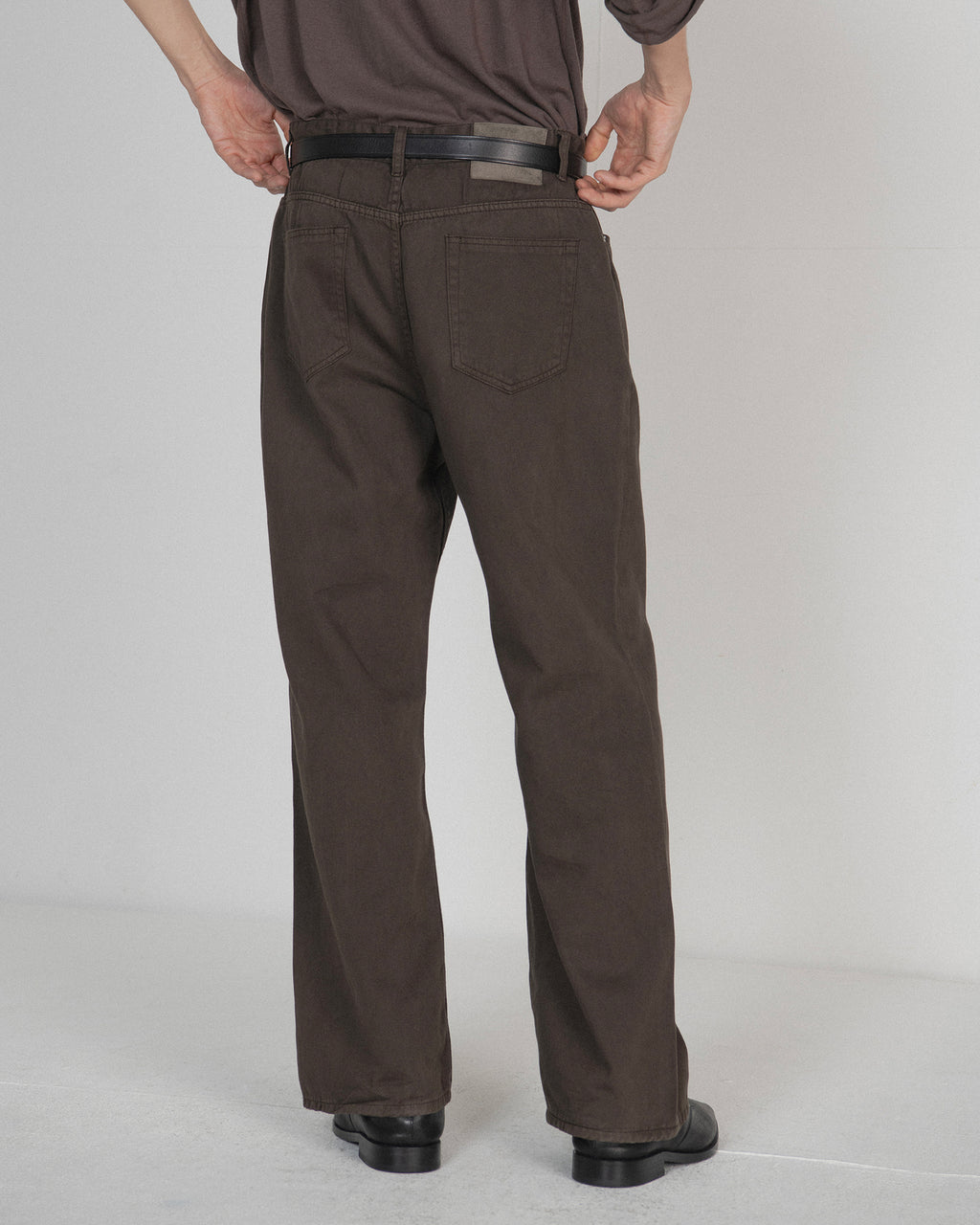 Brownyard - Washed Boots Cut Denim (Dark Brown) product image 3 | TRAB K-Fashion Australia