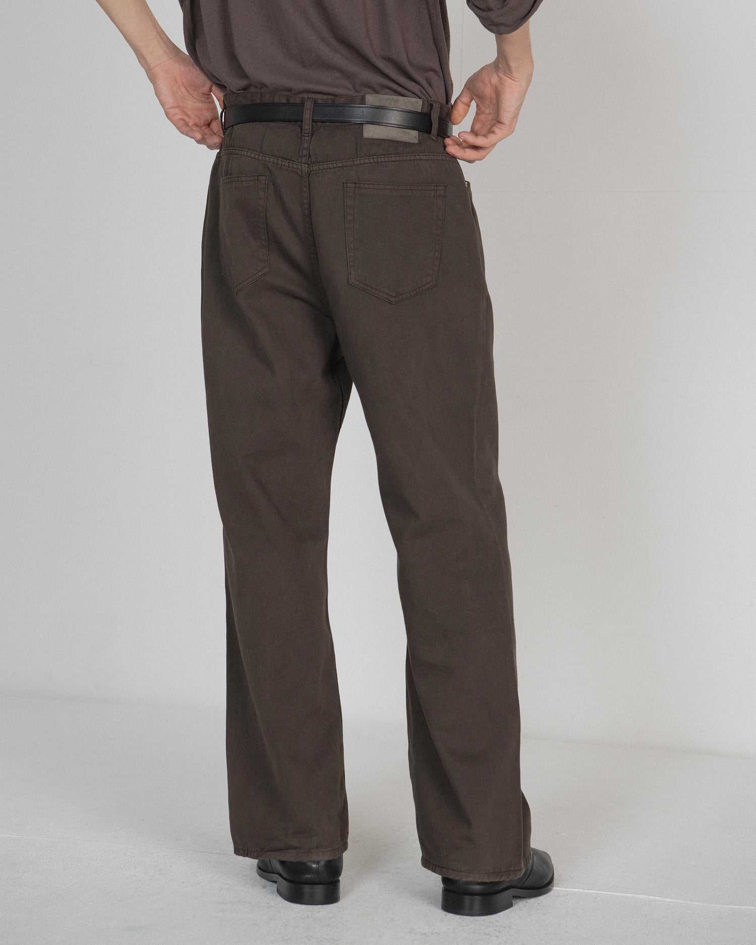 Brownyard - Washed Boots Cut Denim (Dark Brown) product image 3 | TRAB K-Fashion Australia
