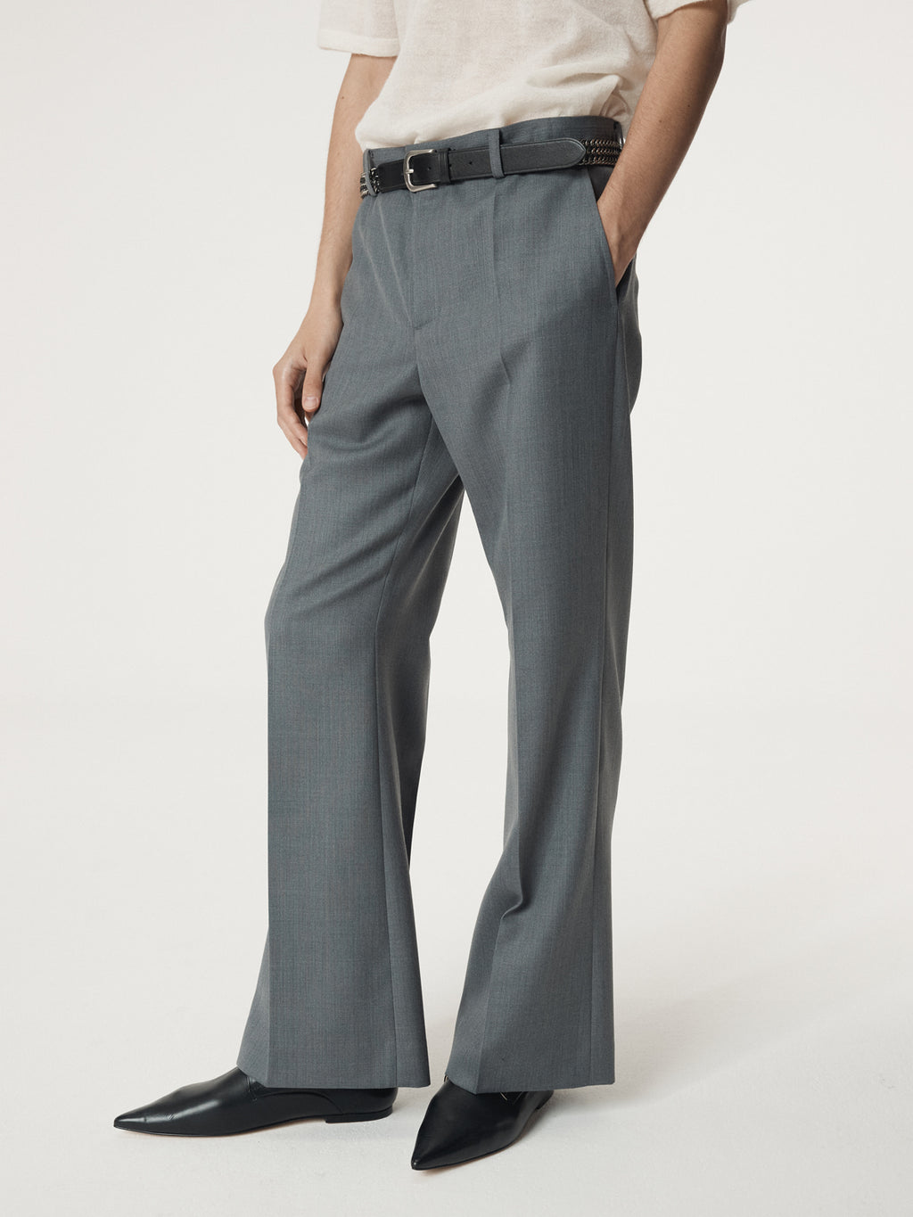 Recto - Rc Signature Flare Pants (Dark Grey) product image 5 | TRAB K-Fashion Australia