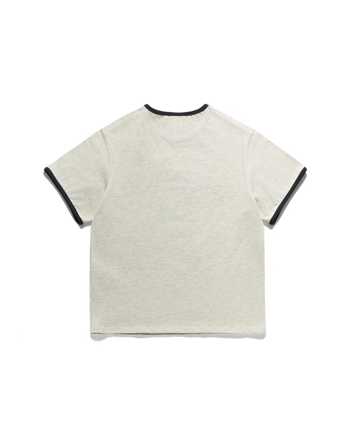 Eastlogue - Felix Souvenir Embroidered Ringer T-shirts (Oatmeal & Black) product image 2 | TRAB K-Fashion Australia