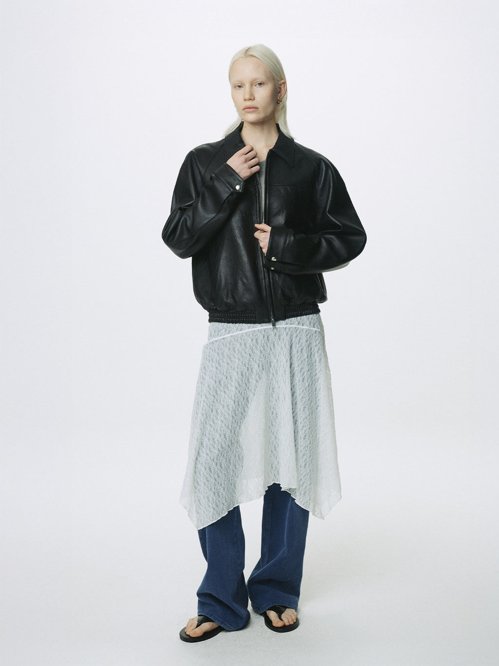 Tonywack - Lace Draped Skirt (Off White) product image 7 | TRAB K-Fashion Australia