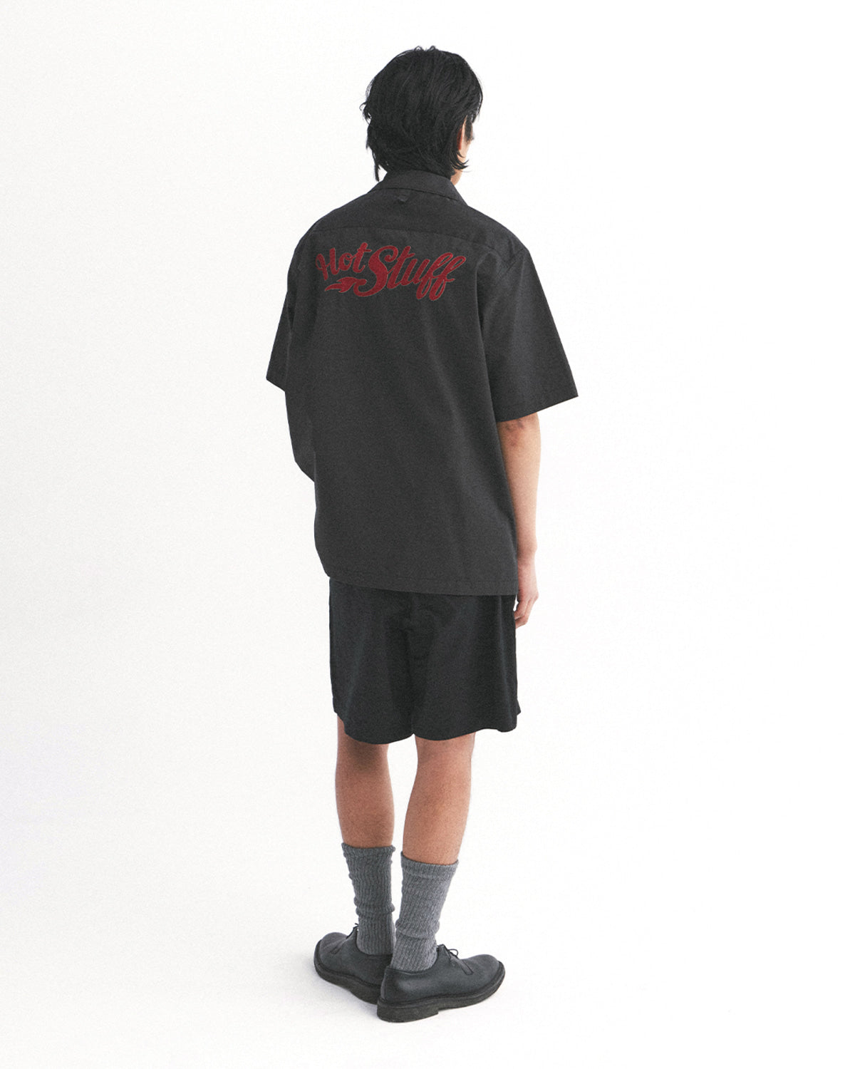 Eastlogue - Embroidered Work Half Shirts (Charcoal) product image 4 | TRAB K-Fashion Australia