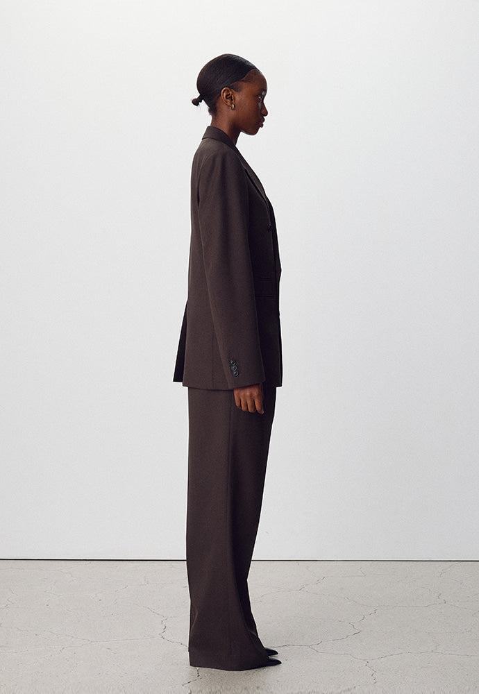 Tonywack - Wool Twill Double-Breasted Tailored Blazer (Brown) product image 3 | TRAB K-Fashion Australia