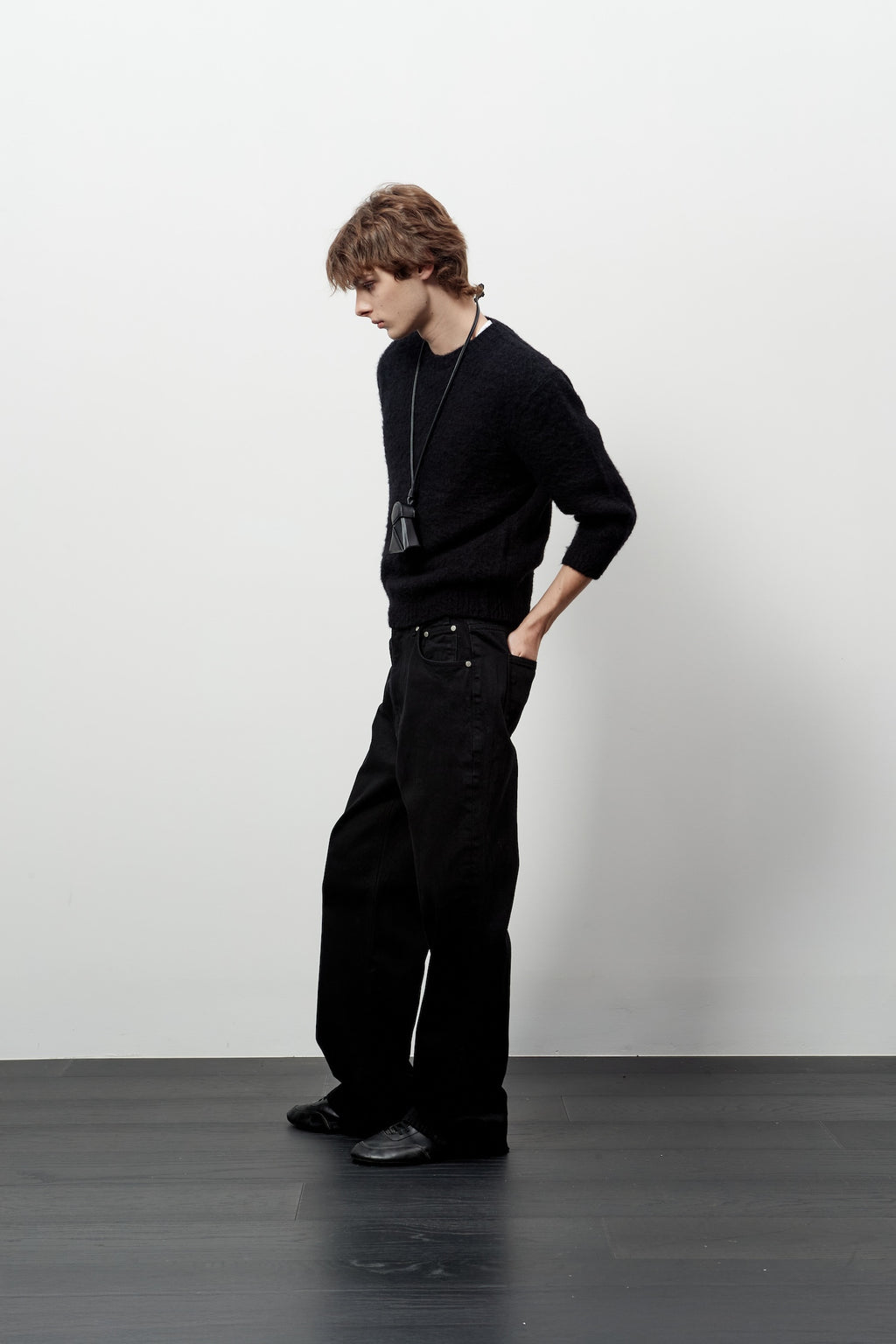 Stu - Boucle Quarter Sleeve Knit (Black) product image 14 | TRAB K-Fashion Australia