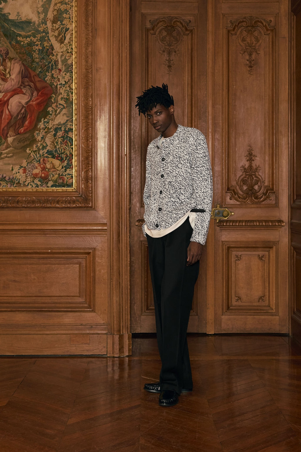 STU - Heather Round Neck Cardigan (OC) product image 5 | TRAB K-Fashion Australia