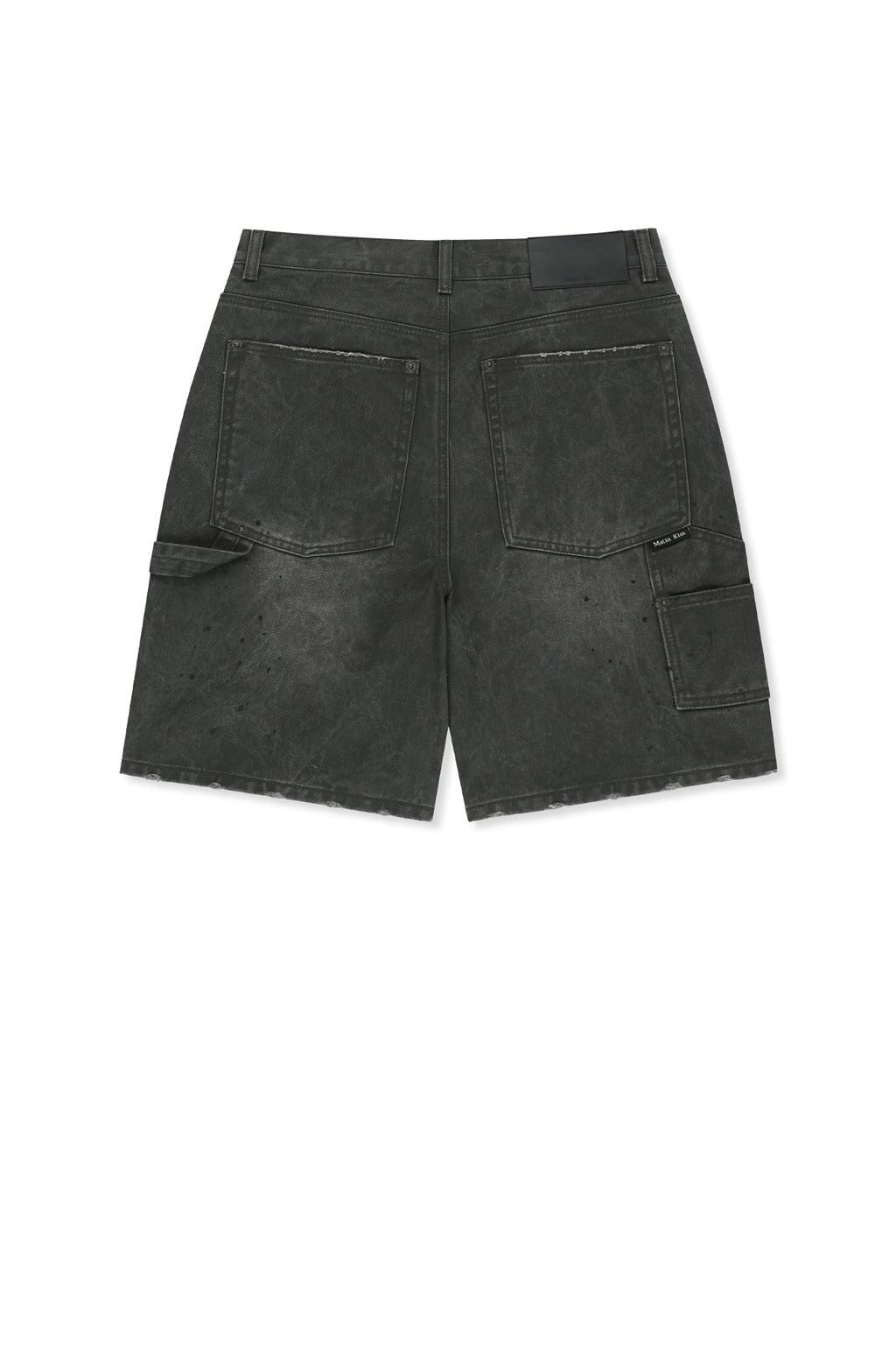 Matin Kim - Carpenter Bermuda Denim Pants (Charcoal) product image 2 | TRAB K-Fashion Australia