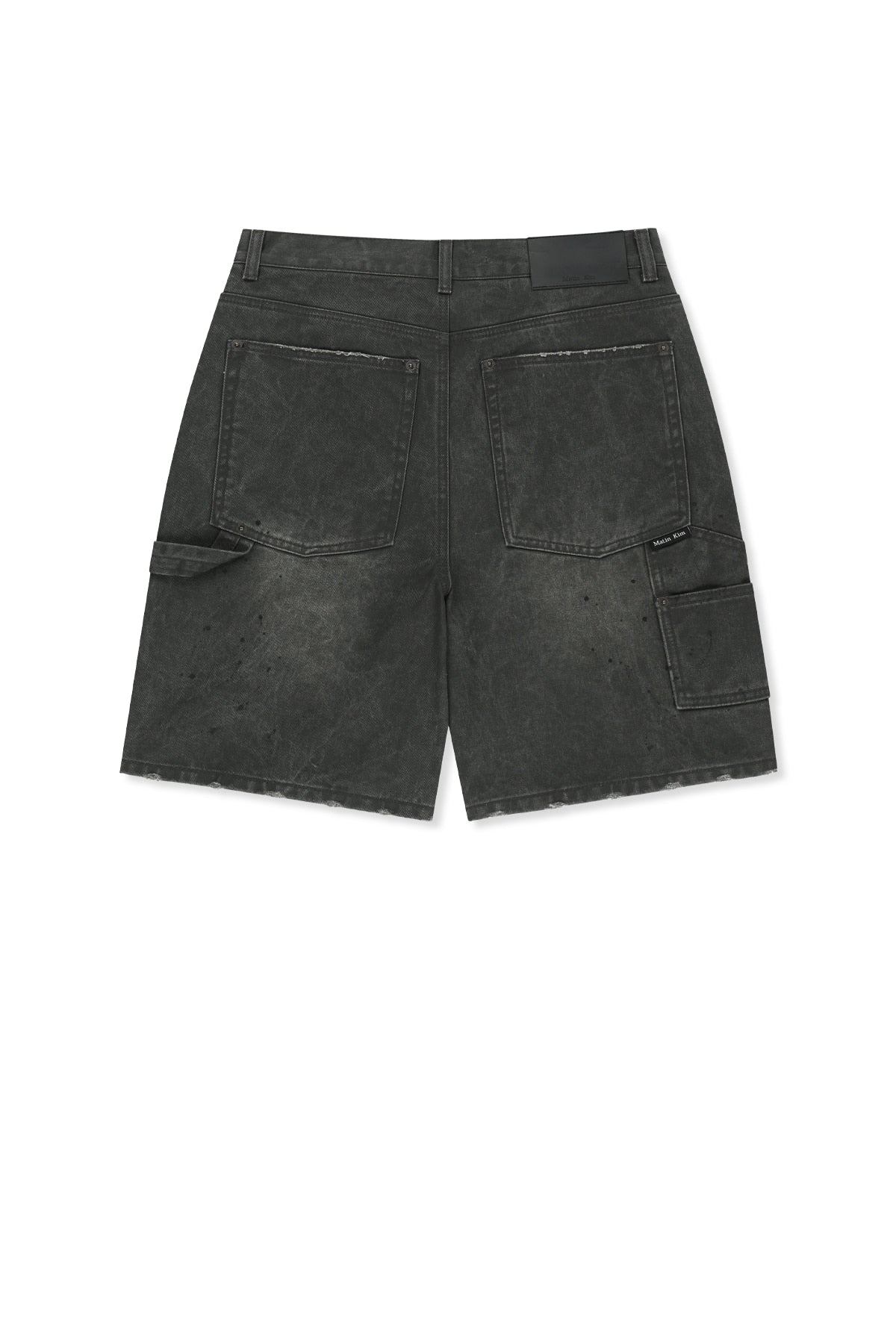 Matin Kim - Carpenter Bermuda Denim Pants (Charcoal) product image 2 | TRAB K-Fashion Australia
