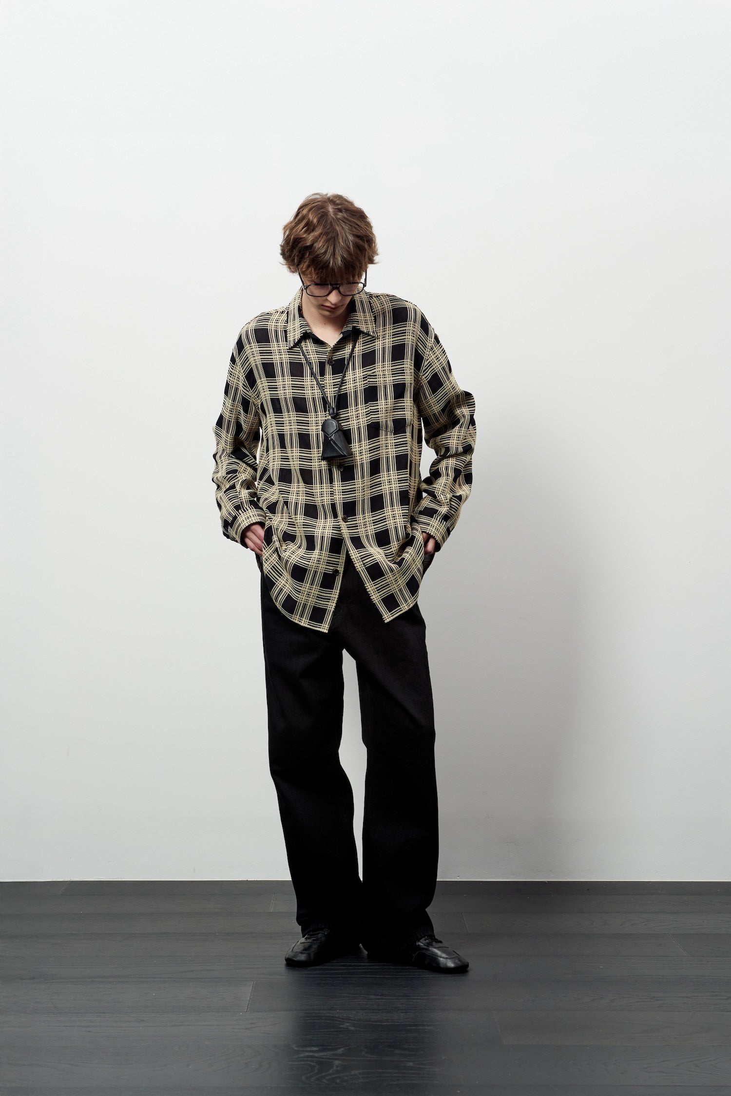 Stu - Weaved Check Shirt (Black) product image 7 | TRAB K-Fashion Australia