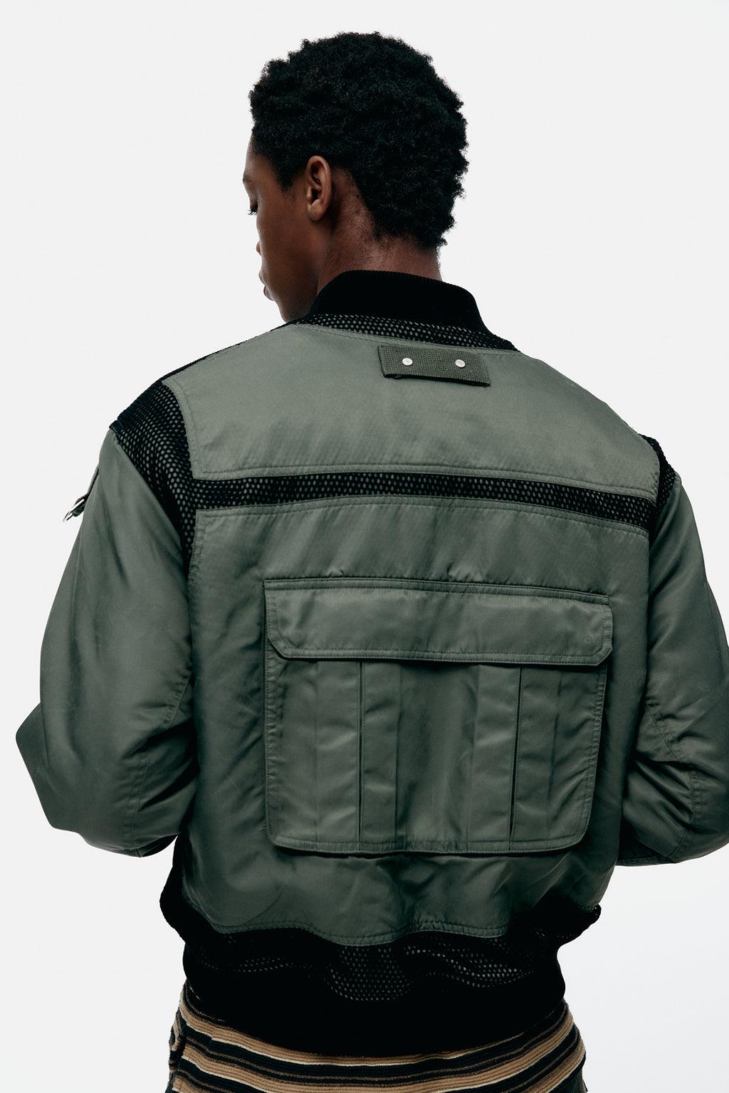 Andersson Bell - Flight Layered Washed Bomber Jacket (Khaki) product image 5 | TRAB K-Fashion Australia