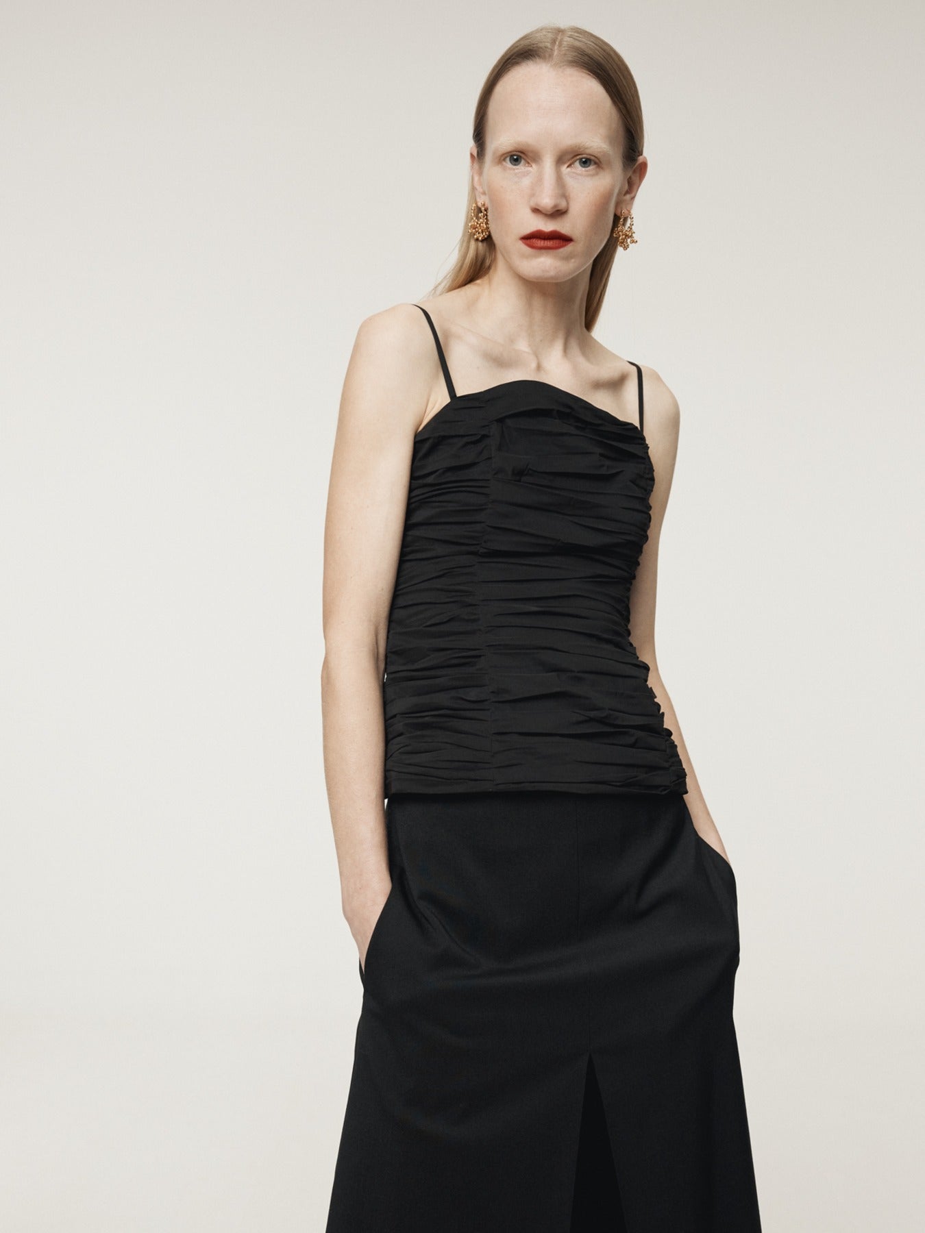 Recto - Gathered Bustier Top (Black) product image 1 | TRAB K-Fashion Australia