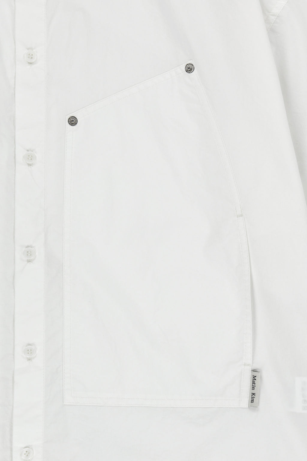 Matin Kim - Half Sleeve Pocket Shirt (White) product image 5 | TRAB K-Fashion Australia