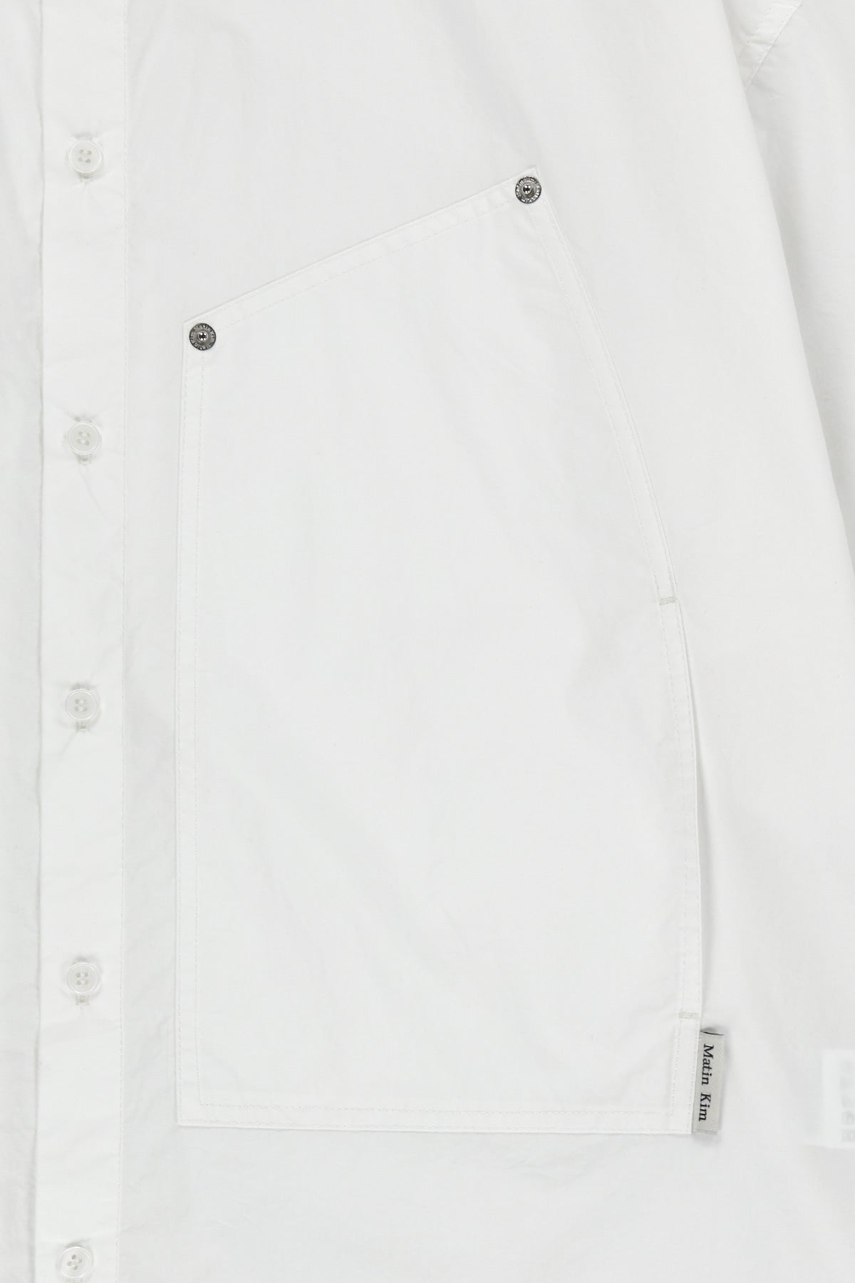Matin Kim - Half Sleeve Pocket Shirt (White) product image 5 | TRAB K-Fashion Australia