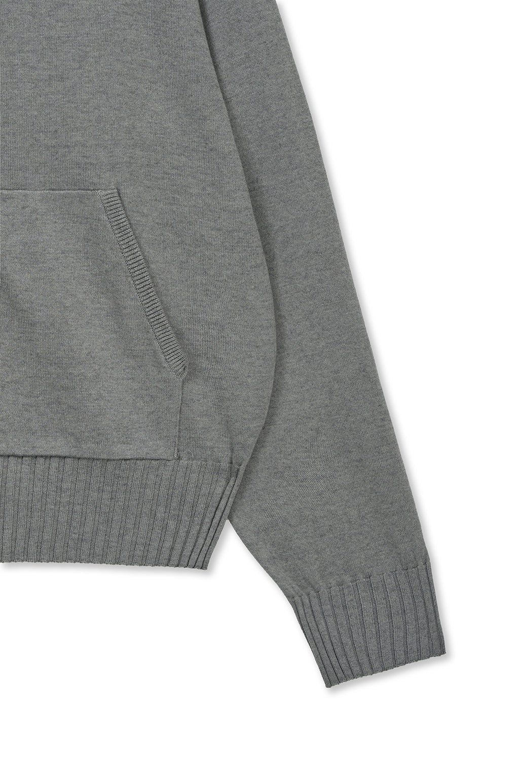 Matin Kim - High Neck Embroidered Logo Zip Up (Grey) product image 4 | TRAB K-Fashion Australia