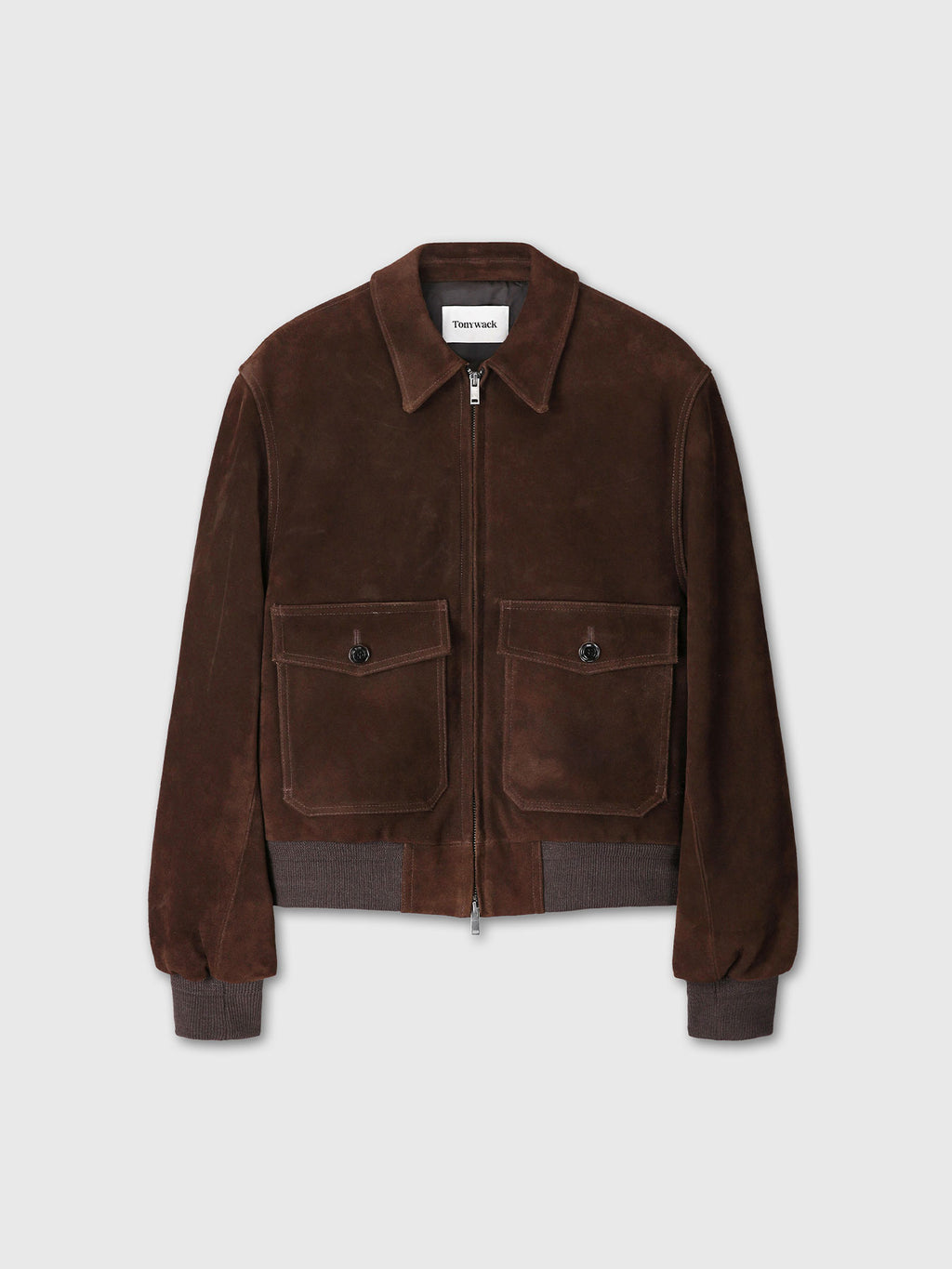Tonywack - Split Suede Patch Pocket Blouson (Deep Brown) product image 8 | TRAB K-Fashion Australia